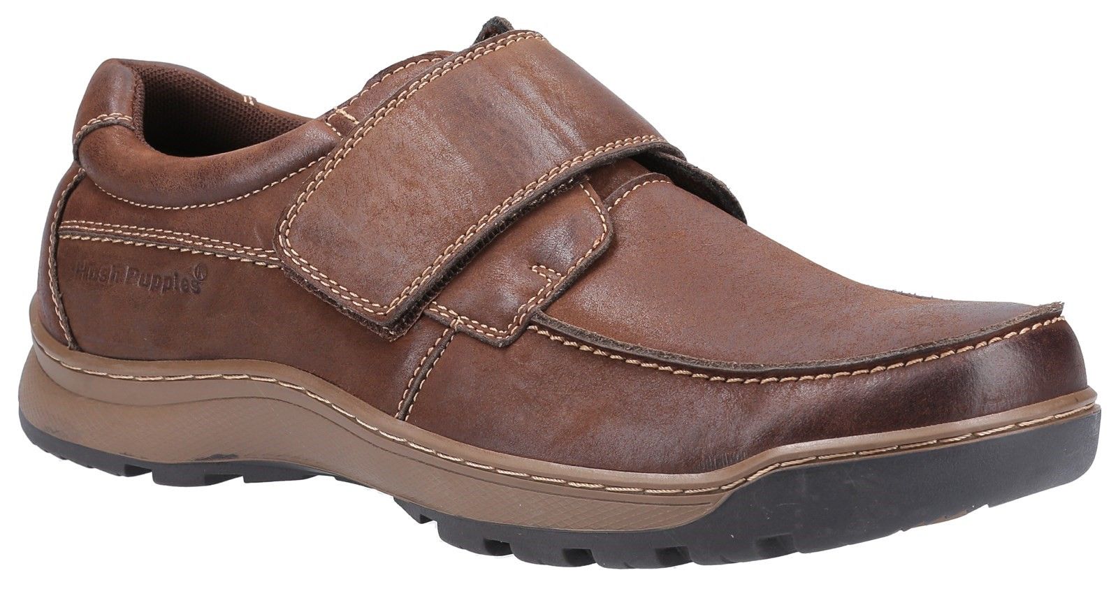 Men's classic touch fastening shoe Casper; perfect for relaxed day-to-day styling with comfortable leather uppers, padded collar, memory footbed and flexible sole for all day comfort.Leather upper. 
Easy velcro fastening. 
Padded collar for added comfort. 
Breathable textile lining. 
Memory foam comfort insole.