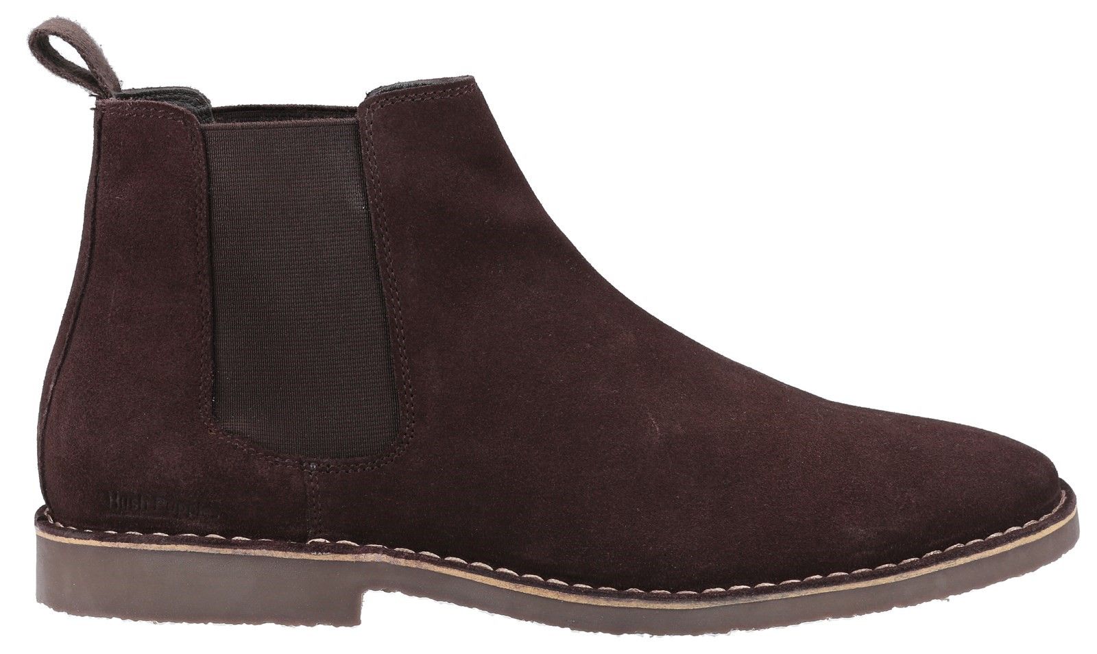 Men's Chelsea boot; Eddie is crafted with real suede leather and has a comfortable cushioned memory foam leather footbed. The flexible sole unit makes this the perfect smart all day footwear.Real suede upper. 
Pull on boot with double elastic gore and back tab. 
Leather and textile lining. 
Memory foam leather sock. 
Flexible and lightweight gum unit.