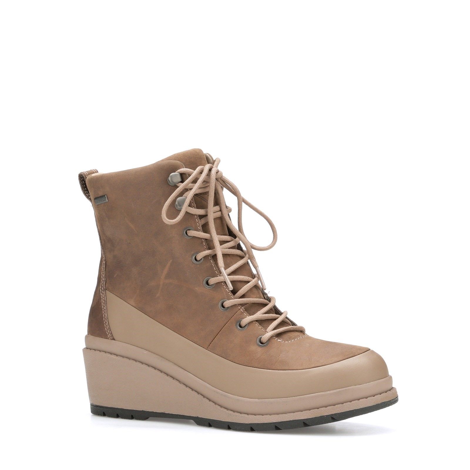 ankle leather wedge boots