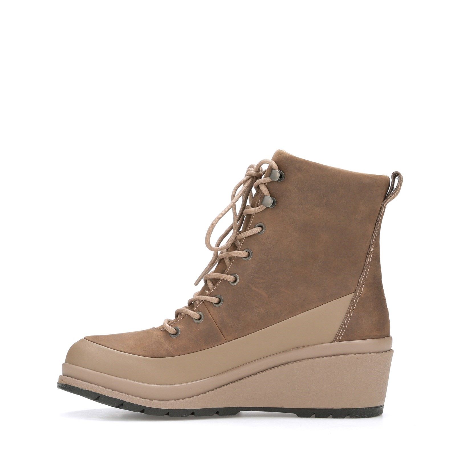 ankle leather wedge boots
