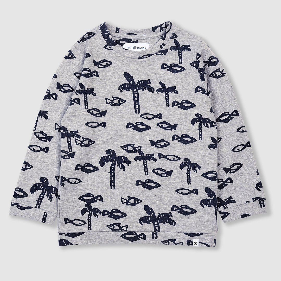 Fish Print Sweater