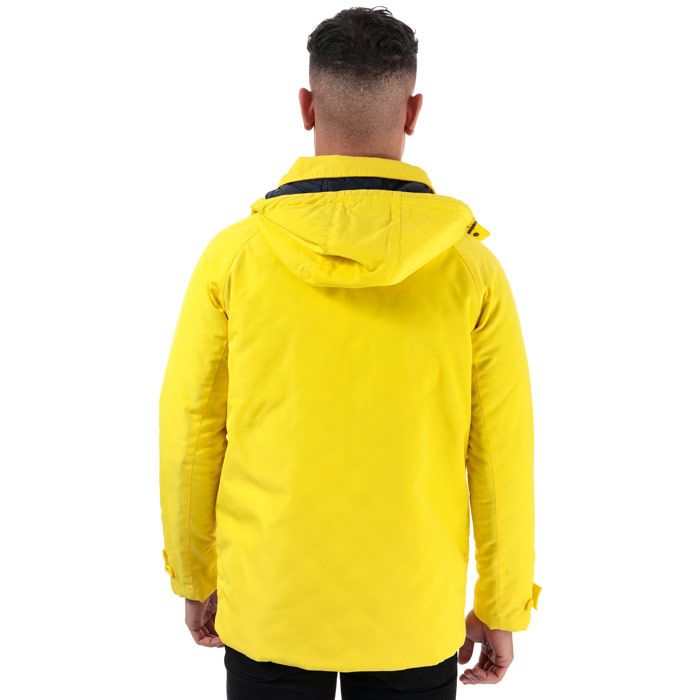 Mens Henri Lloyd Jackets in lemon.<BR><BR>- Detachable hood with adjustable bungee drawcord.<BR>- Classic collar.<BR>- Two-way zip fastening with buttoned storm flap.<BR>- Long raglan sleeves with buttoned cuffs.<BR>- Dual-entry front pockets.<BR>- Two inner pockets.<BR>- Warm quilted lining.<BR>- Henri Lloyd branding at front right pocket and back neck.<BR>- 100% Polyester. Machine washable. <BR>- Ref: H40068353