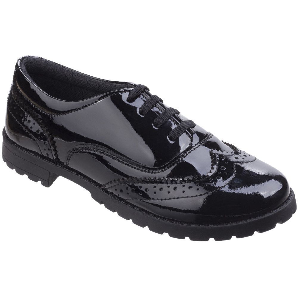 These Eadie shoes from Hush Puppies feature patent leather upper and textile inner material. The outsole is made out of synthetic.