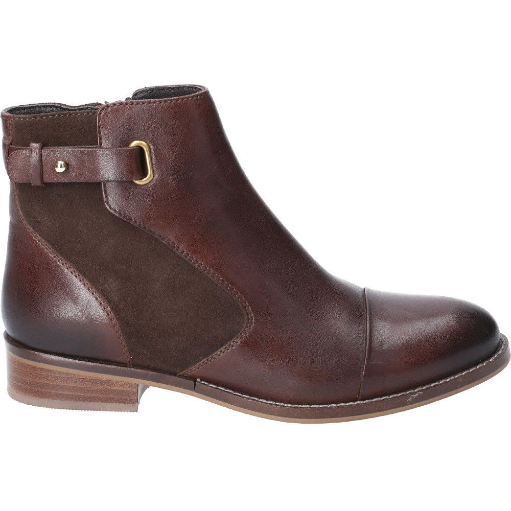 Hush Puppies Womens Hollie Zip Up Leather Ankle Boots
