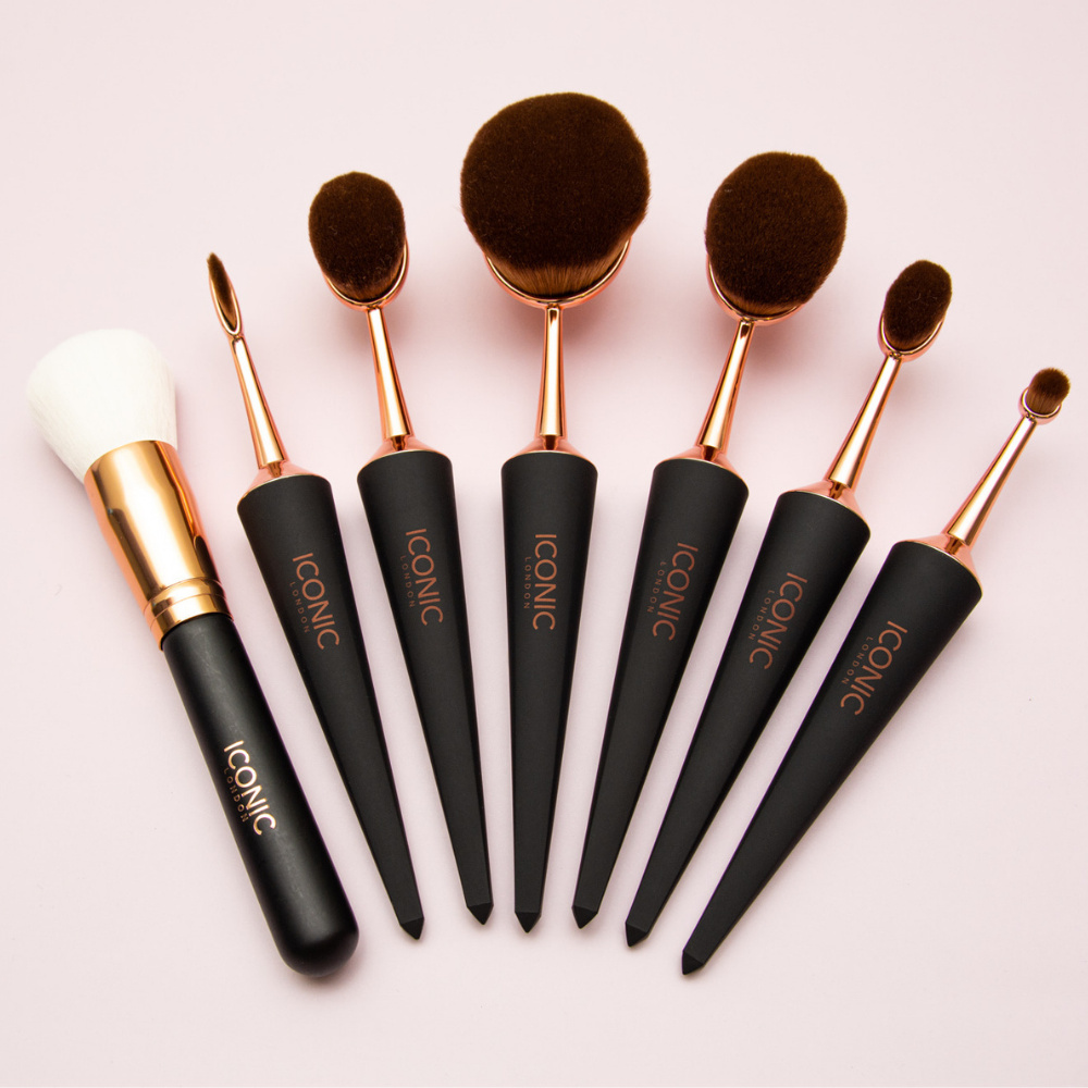 Iconic London Evo Sculpt 7 Brush Set Black & Rose