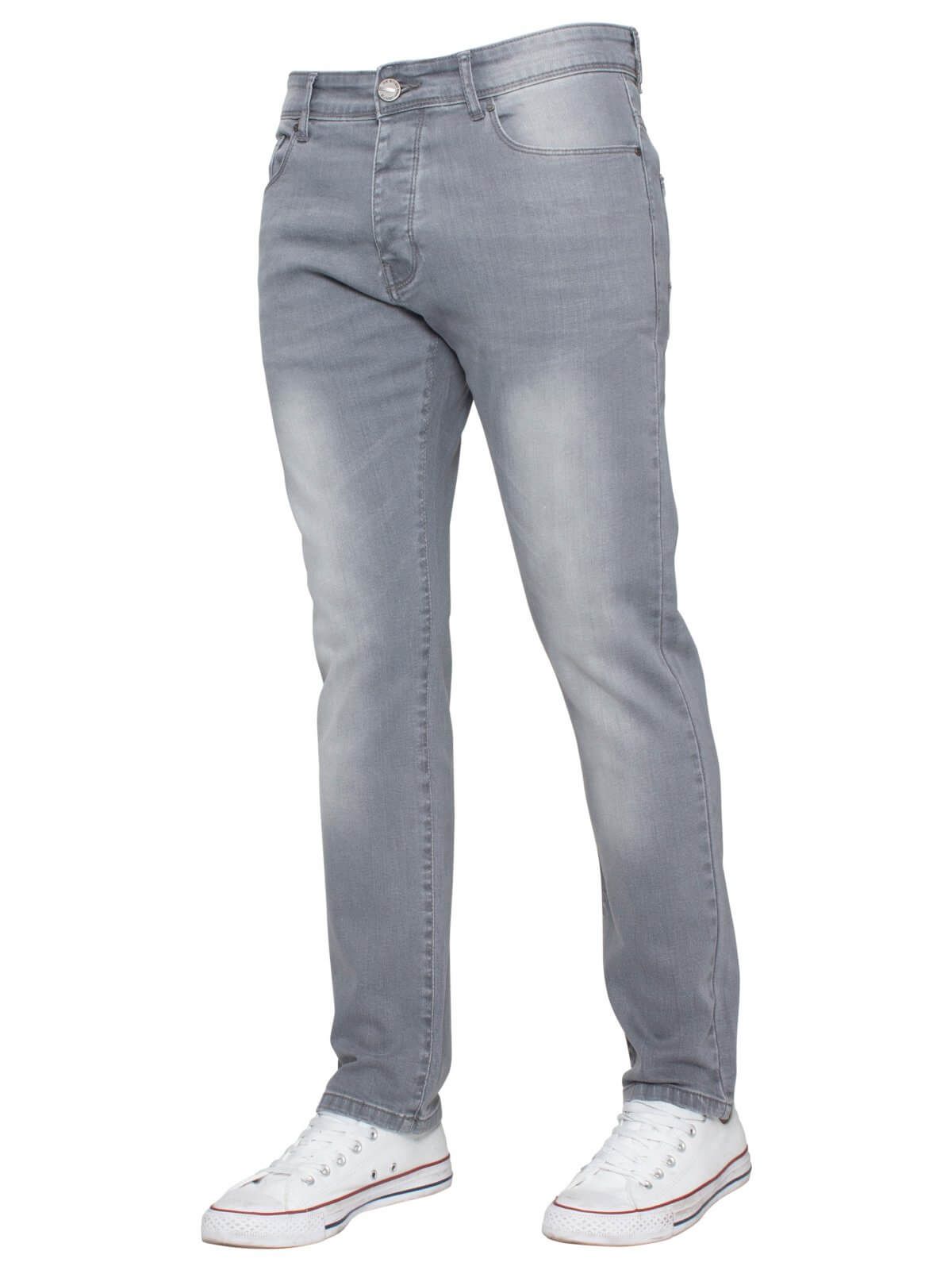 Update your blue denim collection with these skinny fit men s designer jeans by Enzo, tailored in soft cotton blend with a hint of stretch that combines a streamlined silhouette with comfort and freedom of movement. This button fly style features 5 pockets, a coin pocket, a branded PU waist tag and branded rivets and buttons. With a wide range of sizes up to waist 42 at the fashion website, everyone can find the perfect pair.