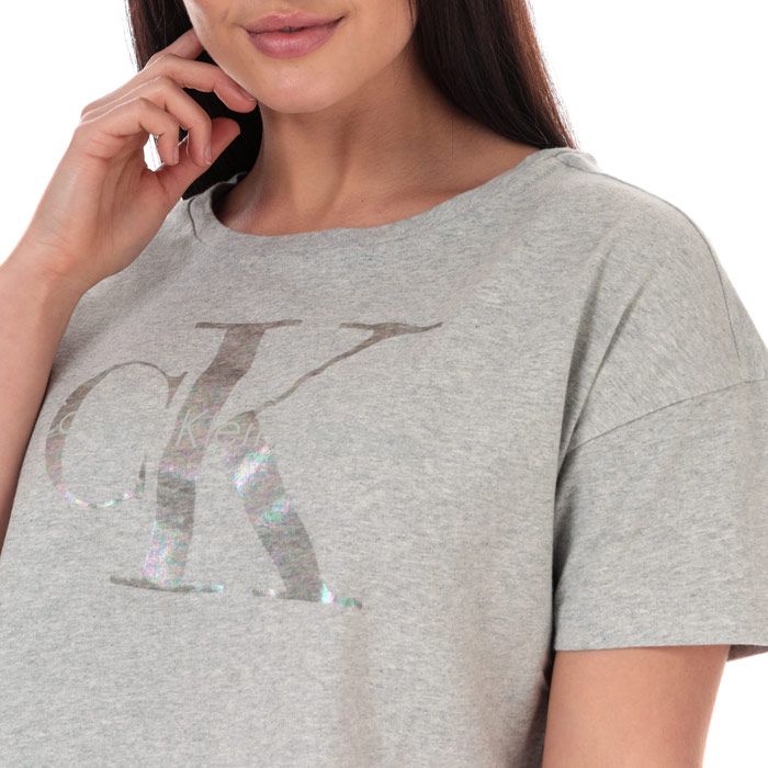 Women's Calvin Klein Logo TShirt in Grey