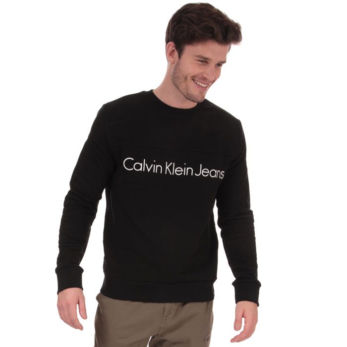 Men's Calvin Klein Logo Sweatshirt in Black