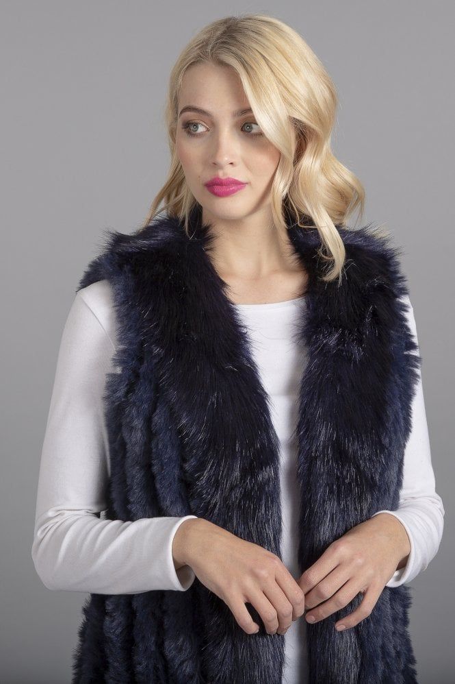 faux fur gilet size 14