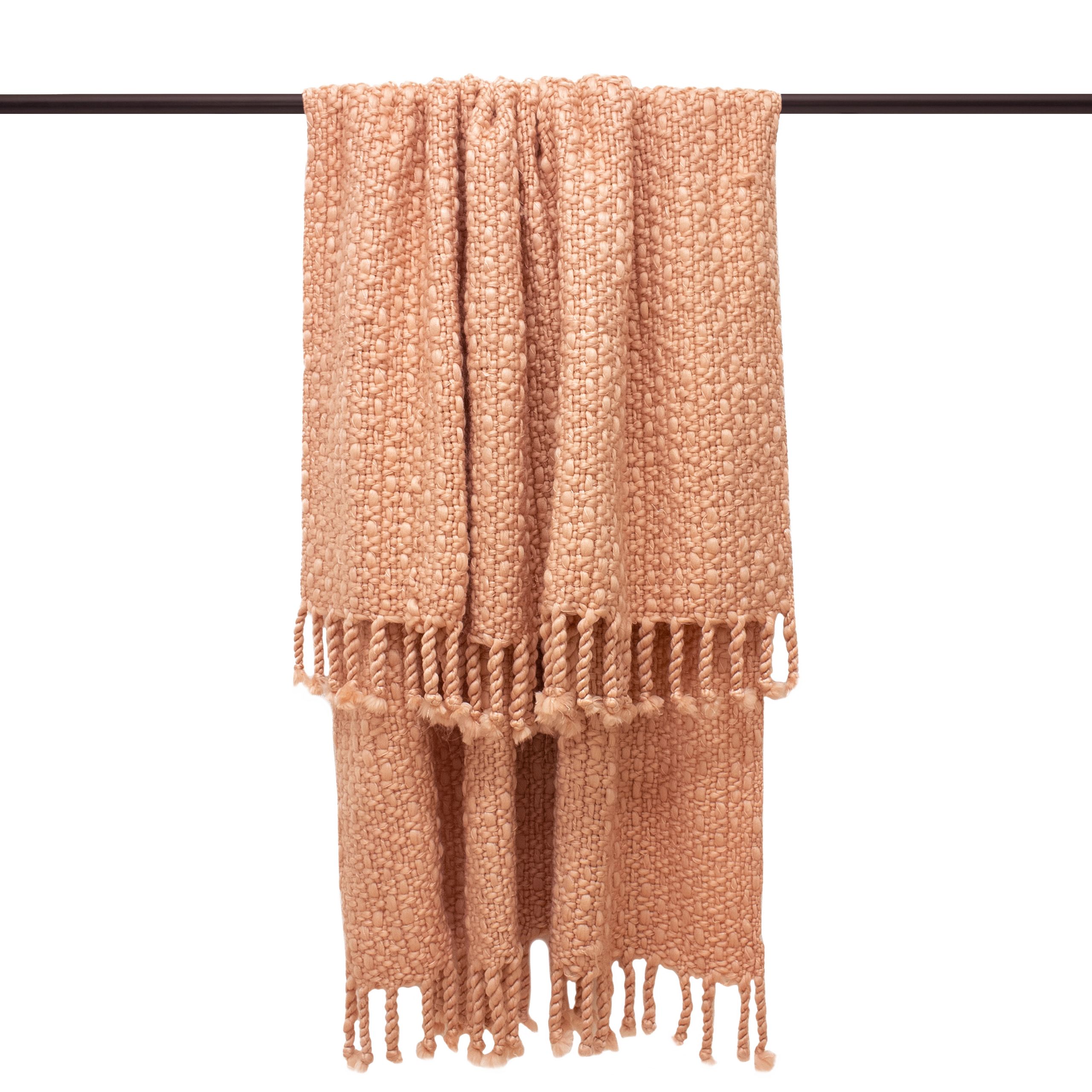 Perfect for those who love a winter warmer, this beautifully soft, chunky knitted throw will instantly have you curling up on the sofa or bed. Finished with large twisted tassels, this design will be stand out from any décor. Once you are wrapped up within its soft textured layers, you’ll struggle to put the throw down.