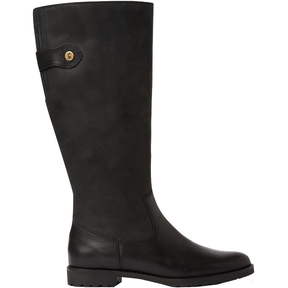 Joules Womens Canterbury Leather Zip Up Knee High Boots