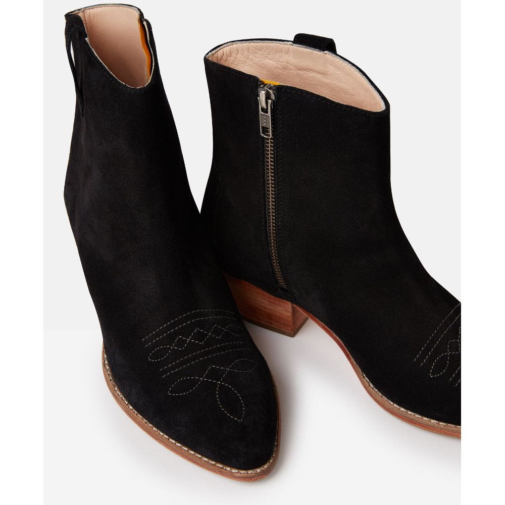 Joules Womens Elmwood Zip Up Leather Suede Ankle Boots