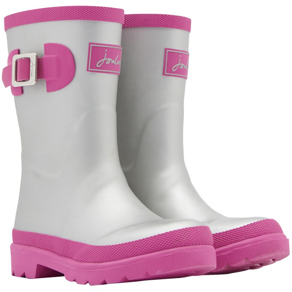 Joules Girls Junior Welly Printed Buckle Detail Welly Wellington Boots