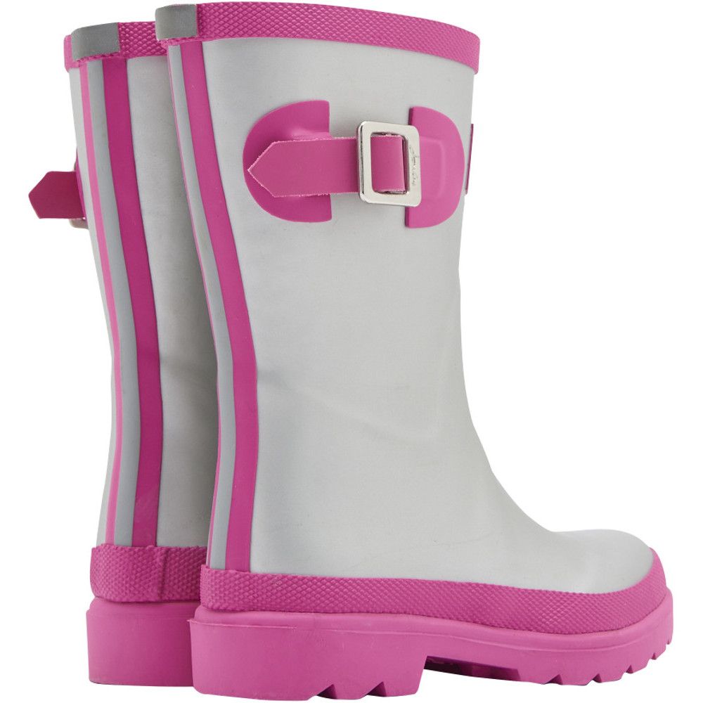 Joules Girls Junior Welly Printed Buckle Detail Welly Wellington Boots
