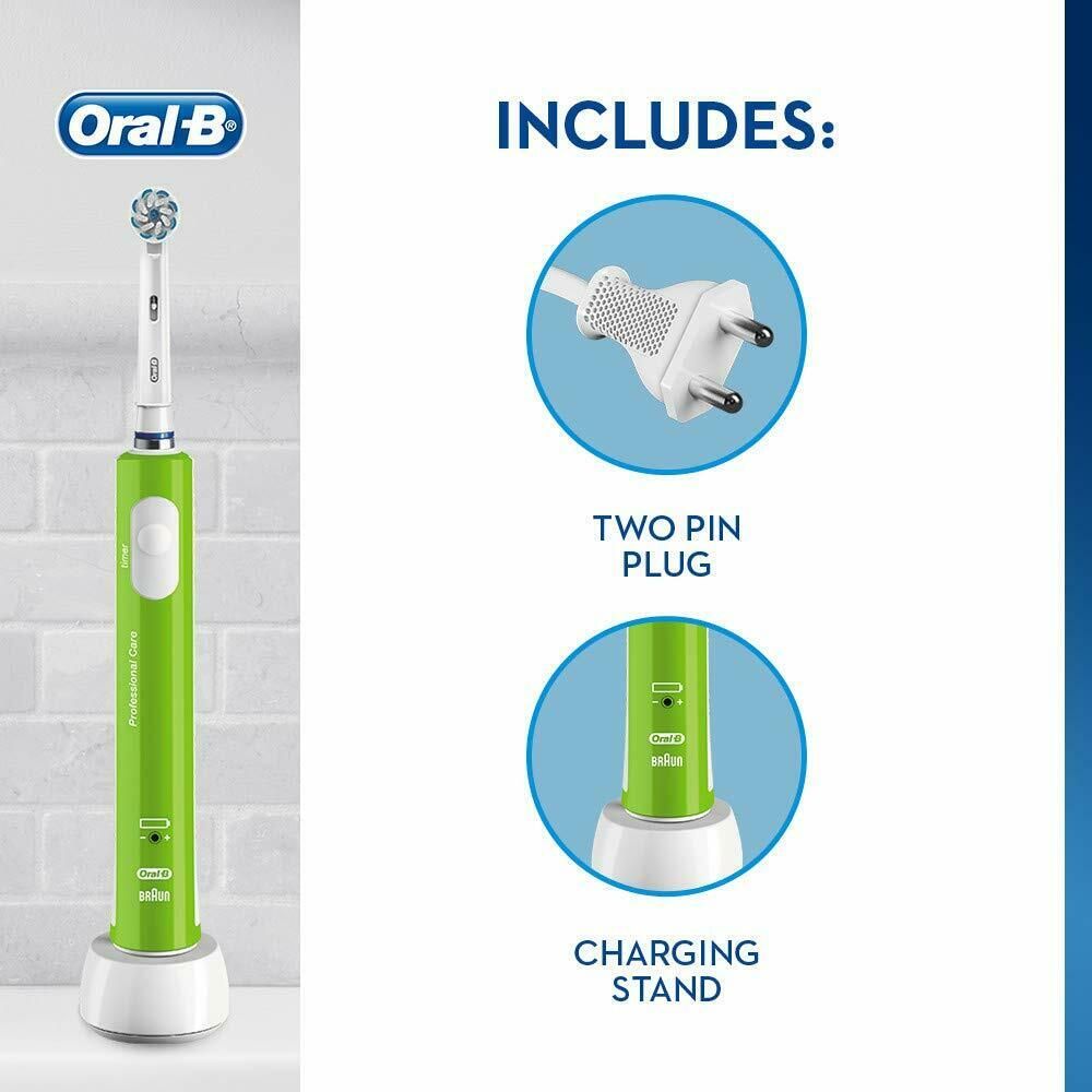 Oral-B Junior Kids Electric Toothbrush Rechargeable for Children Aged 6+

    Better habits, cleaner teeth and fun colours make brushing fun for children aged 6+
    Brushing timer teaches children to brush the dentist-recommended 2 minutes
    Round head removes more plaque than a manual toothbrush
    Extra soft bristles that are clinically proven to be gentle on teeth and gums
    Rechargeable battery lasts up to 10 days on a single charge

Encourages healthy habits
The colourful Oral-B Junior 6+ electric toothbrush can motivate kids to build healthy habits. This rechargeable brush has extra-soft bristles, clinically proven to be gentle on young teeth and gums while removing more plaque than a manual toothbrush. The built-in timer teaches kids to brush for the dentist-recommended 2 minutes. The Oral-B Junior 6+ comes with a brushing guide to help kids clean their teeth.

2-minute Timer
The built-in timer teaches children to brush the Dentist-recommended 2 minutes.
	
Cleans Better* & Protects From Cavities
The round head removes more plaque than a manual toothbrush and helps protect against cavities.

*than a manual toothbrush
	
Extra-soft Bristles
Extra-soft bristles that are clinically proven to be gentle on teeth and gums.
	
Battery For Up To 10 Days
Steps for cleaner teeth

Hold � don�t scrub:
Hold � don�t scrub: Guide the brush head slowly from tooth to tooth, spending a few seconds on each one.
	
Don�t press too hard:
Don�t press too hard: Your brush does the work so you don�t need to.
	
Brush for 2 minutes: 
Spend 30 seconds on each quadrant of your mouth. Your brush will buzz when it�s time to move on.
	
Brush twice a day: 
Don�t forget to brush twice a day, every day. In the morning and in the evening.

Not Available for the following postcodes:
AB, BT, DB99, DD9-11, EH35-46, FK18-21, AB, BT, DB99, GY, HS, IM, IV, KA27, KA28, KW, KY9-16, PA, PH, PO30-41, TD, TR21-25, ZE