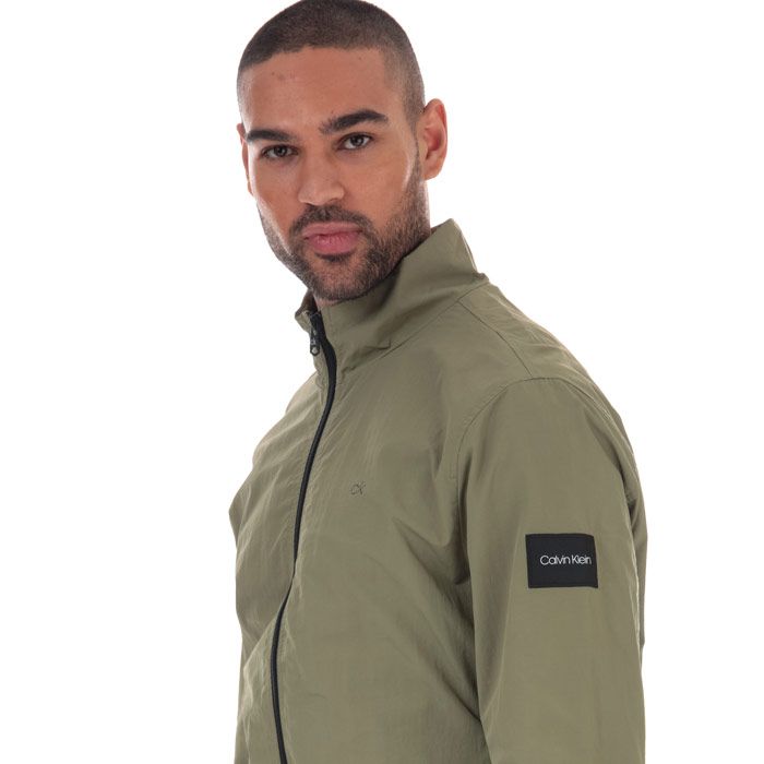 Men's Calvin Klein Crinkle Nylon Jacket in Green