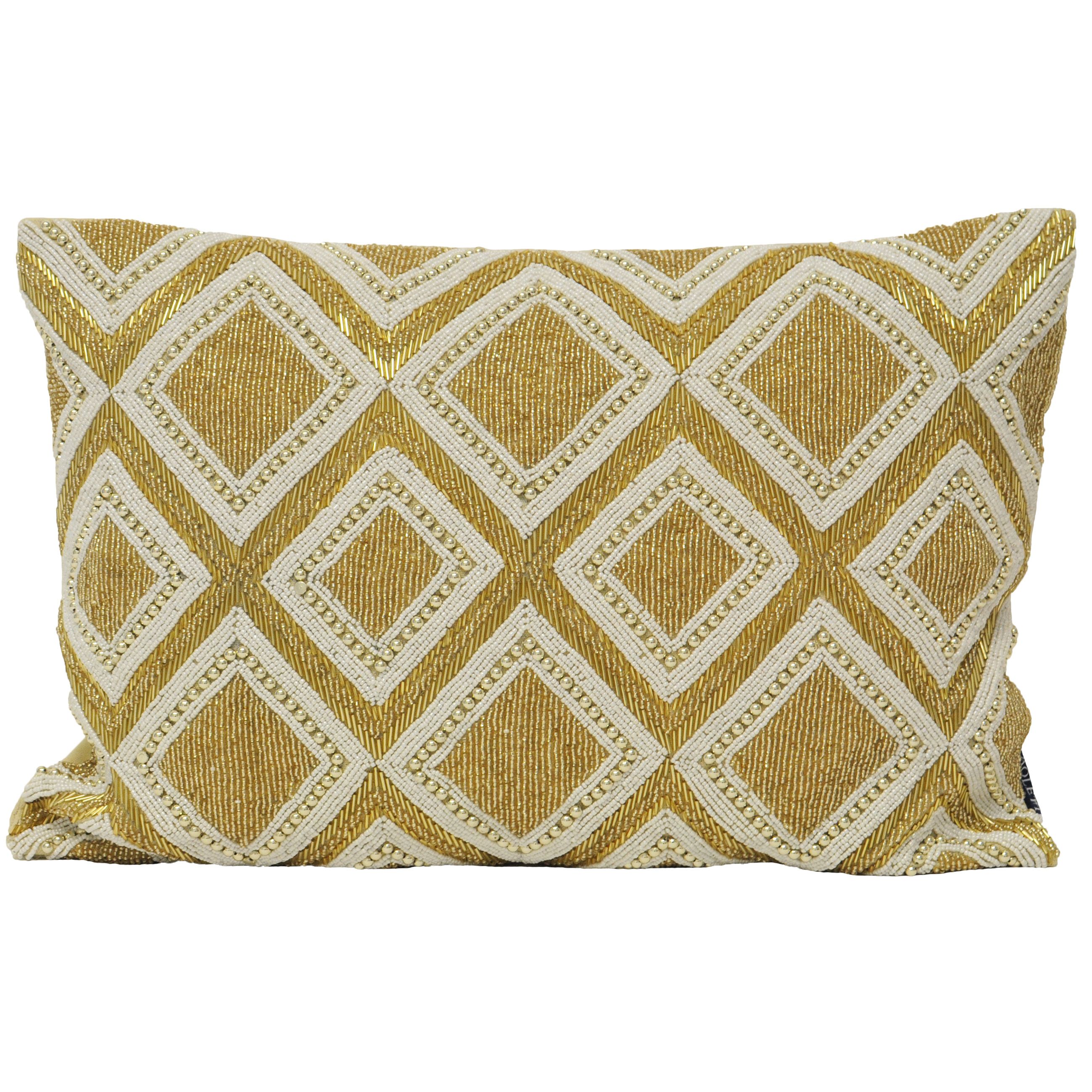 Add some texture to your interior with the Kenitra beaded cushion. Complete with a geometric design - this cushion is the perfect element for an eye-catching added element to your décor.