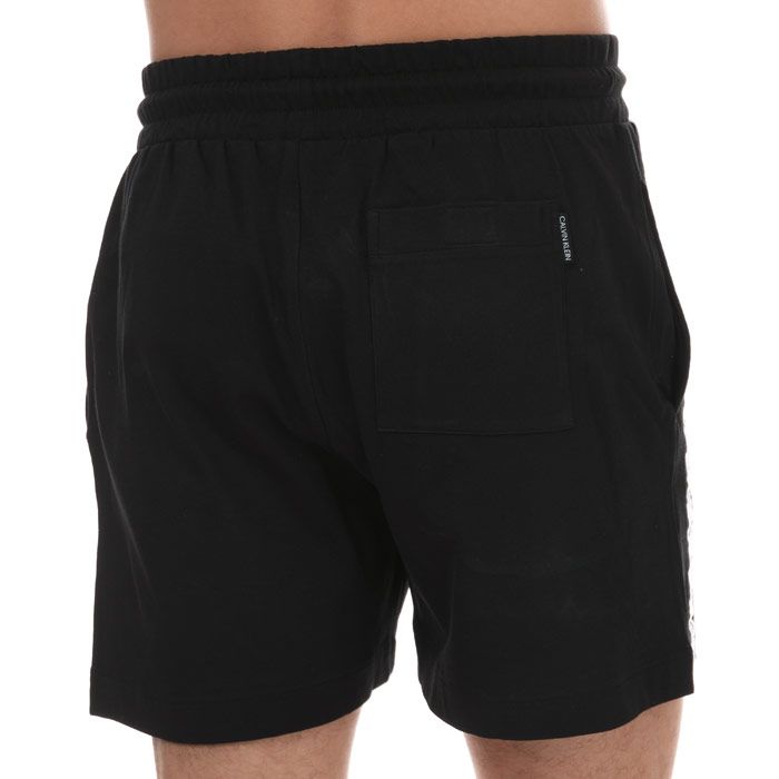 Men's Calvin Klein Tape Sweat Shorts in Black
