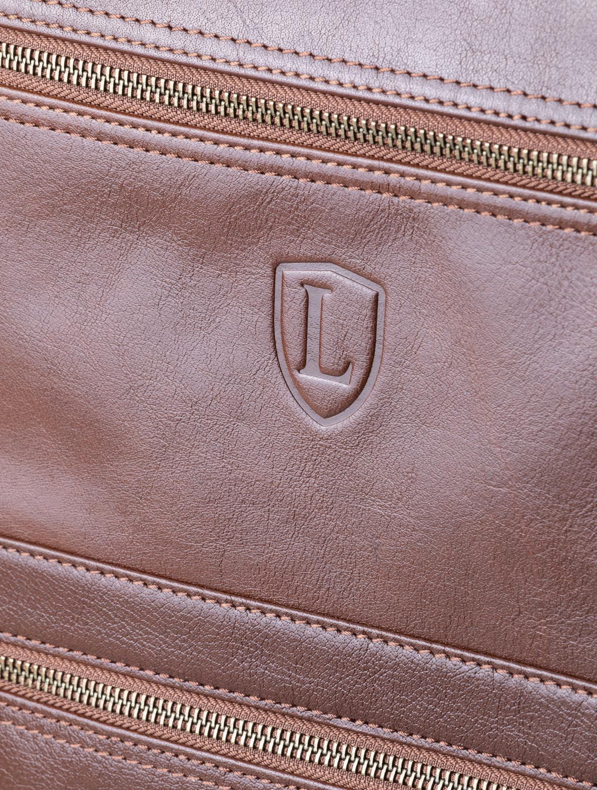 Fenton Leather Suitcase in Chestnut Brown