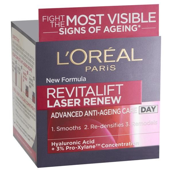 This isn't a laser treatment but it will give you intense action and target wrinkles, skin firmness and skin texture leaving your skin feeling smoother, plumper and looking more even. Advanced anti-ageing care for visible results in 4 weeks. Trust science. Our latest innovation. Direct from L'Oreal scientific research. Age 40+. This is a pack of 2.