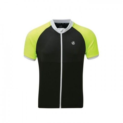Material: 100% Polyester (Q-Wic Plus lightweight fabric). Soft and light-to-wear, stretch fit short-sleeved cycle jersey. Full-length centre front venting zip with autolock slider and inner grip guard. Long back with scooped elasticated hem. 3 compartment pockets at rear with zipped security pocket.