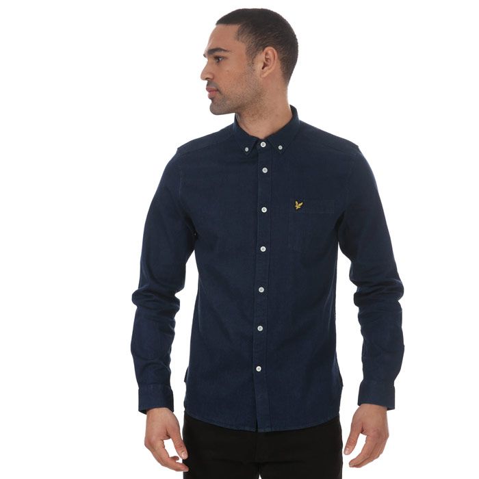 Scott Indgo Long Sleeve Polo Shirt 