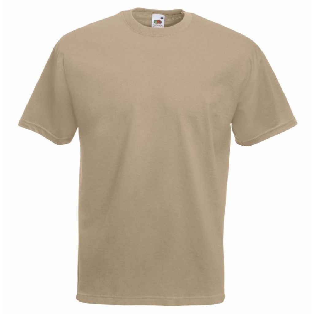 Short sleeve crew neck T-Shirt. Guaranteed to perform at 60 degree wash. Produced using Belcoro® yarn for a softer feel and cleaner printing process. Fine knit gauge for enhanced printability. One piece Cotton/Lycra® neck with shoulder to shoulder taping. *Ash 99% Cotton, 1% Polyester *Heather Grey 97% Cotton, 3% Polyester3XL available in White, Black, Navy and Heather Grey only. Weight: 190-205g/m². Fabric: 100% cotton*, Belcoro® yarn. S (35-37: To Fit (ins)). M (38-40: To Fit (ins)). L (41-43: To Fit (ins)). XL (44-46: To Fit (ins)). 2XL (47-49: To Fit (ins)). 3XL (50-52: To Fit (ins)). <BR><BR>FRUIT OF THE LOOM - a brand steeped in tradition, offering a comprehensive range of garments.