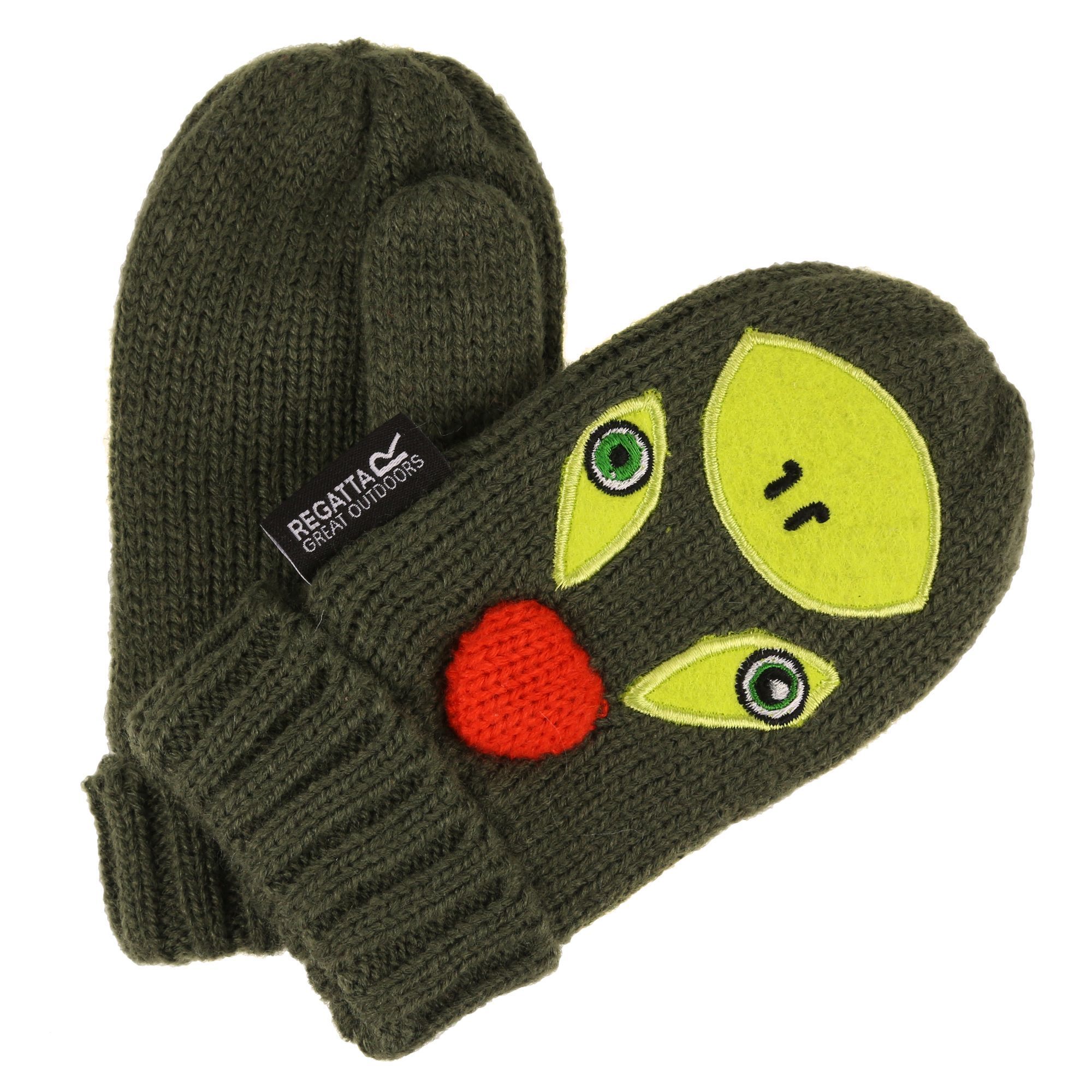 Kids cute animal design mittens with cosy fleece lining. Fabric: 100% Acrylic.