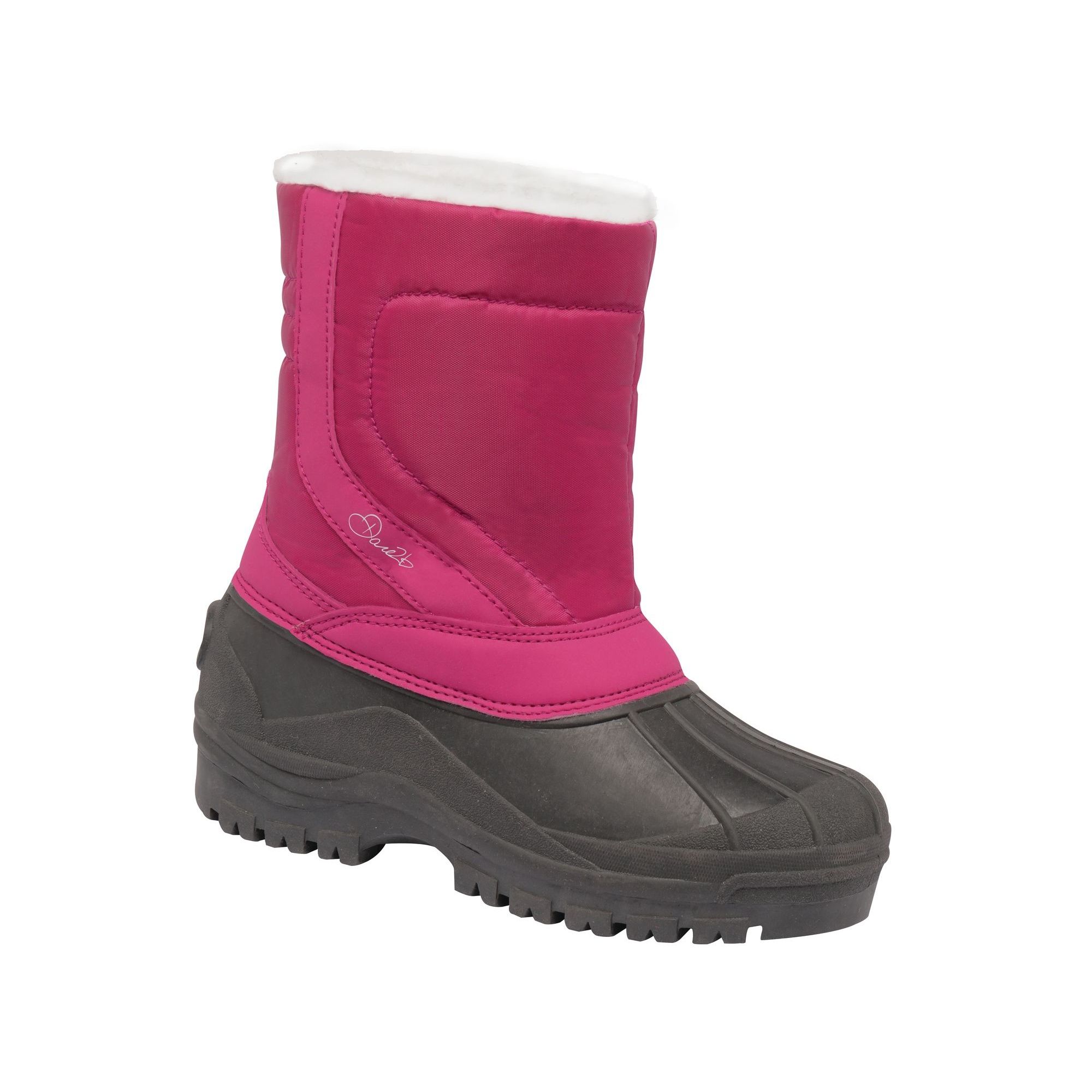 Childrens snow boots. EndoThermic Performance (ETP). Waterproof and warm lined. Ared snowproof fabric - durable water repellent finish. Woven textile and PU upper. Short pile velvet fleece collar trim. Insulating Sherpa fleece lining and footbed. Die cut EVA footbed for underfoot comfort and support. Protective injection moulded TPR outsole shell.