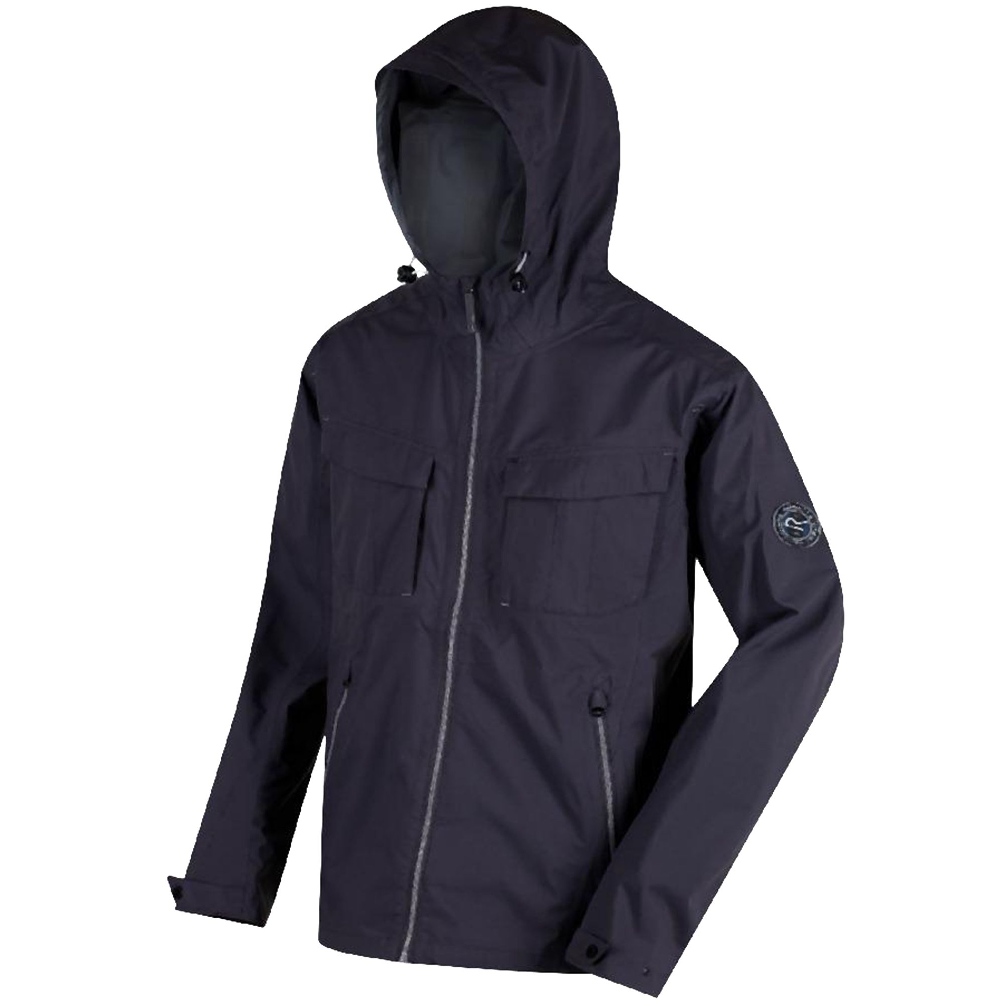100% Polyester. A pared back shell jacket in lightweight stretch ripstop. Built from waterproof/breathable ISOTEX 5,000 polyester with a DWR (Durable Water Repellent) finish. The hood adjusts with a two-way shockcord and the front zip fastening is reinforced with an inner stormflap and protective chin guard. Easy-grab rubber zip pulls, a flecked cord at the hem and angled side pockets. Regatta Mens sizing (chest approx): XS (35-36in/89-91.5cm), S (37-38in/94-96.5cm), M (39-40in/99-101.5cm), L (41-42in/104-106.5cm), XL (43-44in/109-112cm), XXL (46-48in/117-122cm), XXXL (49-51in/124.5-129.5cm), XXXXL (52-54in/132-137cm), XXXXXL (55-57in/140-145cm).
