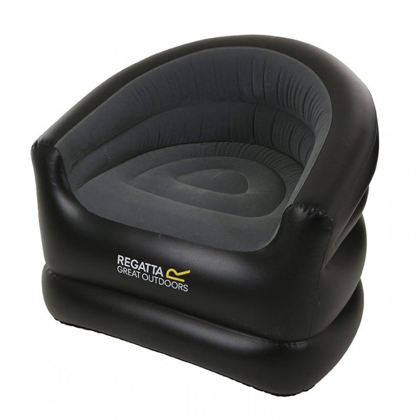 Regatta Viento Inflatable Chair. The Viento is an  Inflatable lounging chair with a soft flock finish. Durable, puncture-resistant PVC construction. Easy to inflate and deflate using Regatta Electric Pump. Small pack size for easy storage. Maximum load: 150kg.