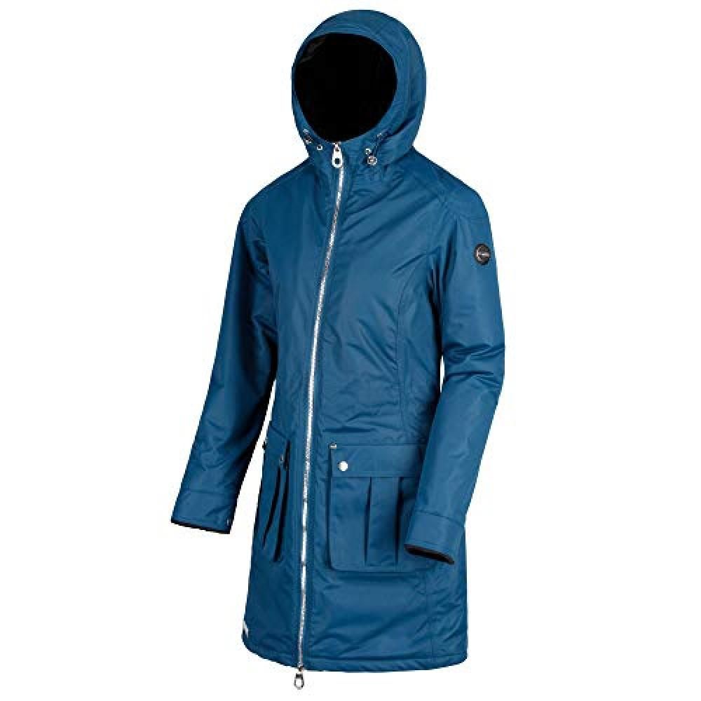 Womens full length hooded jacket made of Polyester Isotex 5000 coated taslan fabric. Waterproof and breathable. Taped seams. Durable water repellent finish. Thermo-Guard insulation. Internal security pocket. Luxurious faux fur lining to hood, cuffs, and facings. Polyester taffeta lining to the body. Grown on hood with shockcord adjustment system. 2 way centre front zip. 2 lower pockets with handwarmers to side. Ideal for wearing outdoors on a cold day. 100% Polyester.