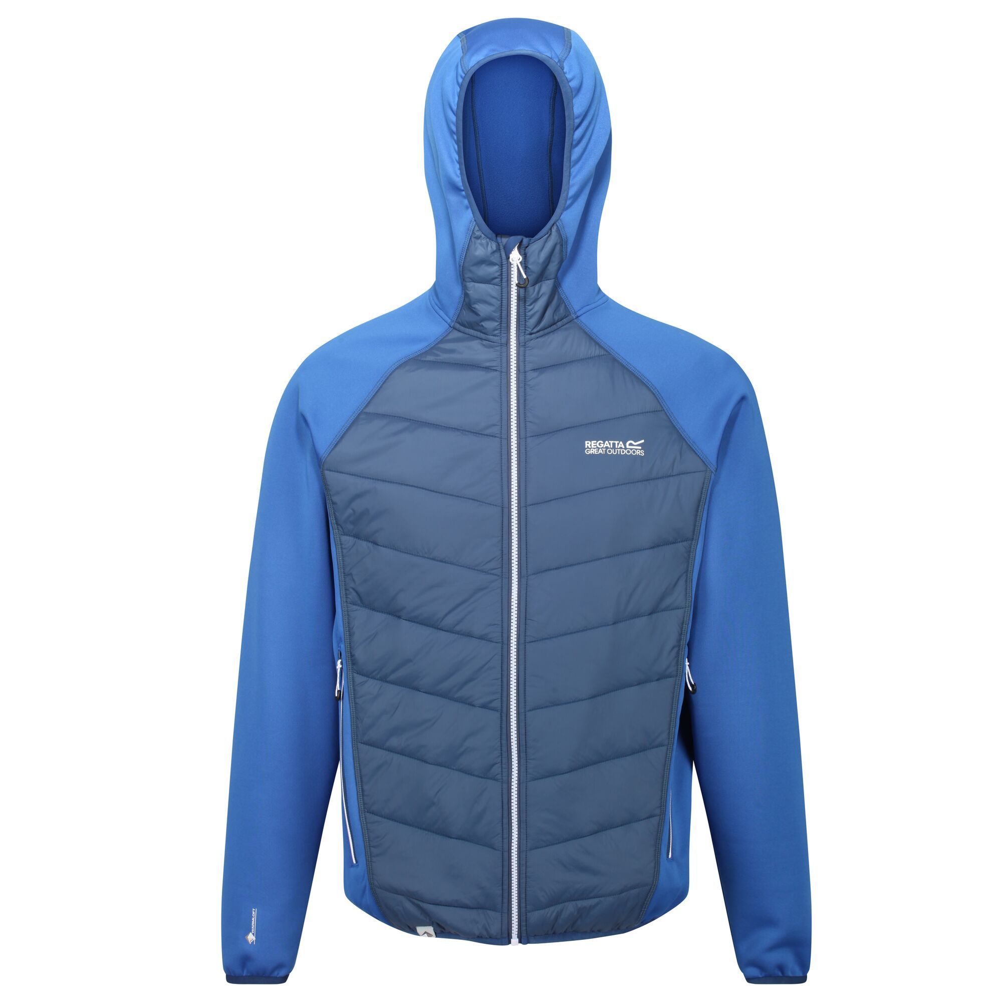 100% polyamide. Extol stretch hood, sleeves and side panels for fit and freedom of movement. Water repellent insulation. Durable water repellent finish to body. Easily compressible. Lightweight fill.