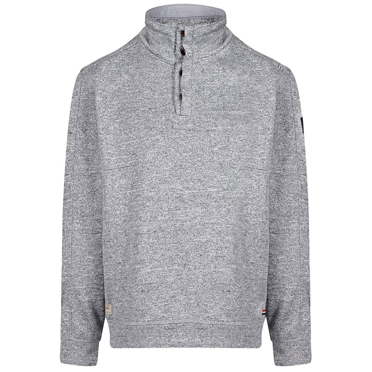 100% 360gsm Polyester. Knit effect marl fleece with brush backing. Cotton chambray trim. Buttoned neck opening with 4 hidden buttons. Size guide (chest): XXS: 81-86cm, XS: 89-91.5cm, S: 94 - 96.5cm, M: 99-101.5cm, L: 104-106.5cm, XL: 109-112cm, XXL: 117-122cm, 3XL: 124.5-129.5cm, 4XL: 132-137cm, 5XL: 140-145cm, 6XL: 147-152.5cm