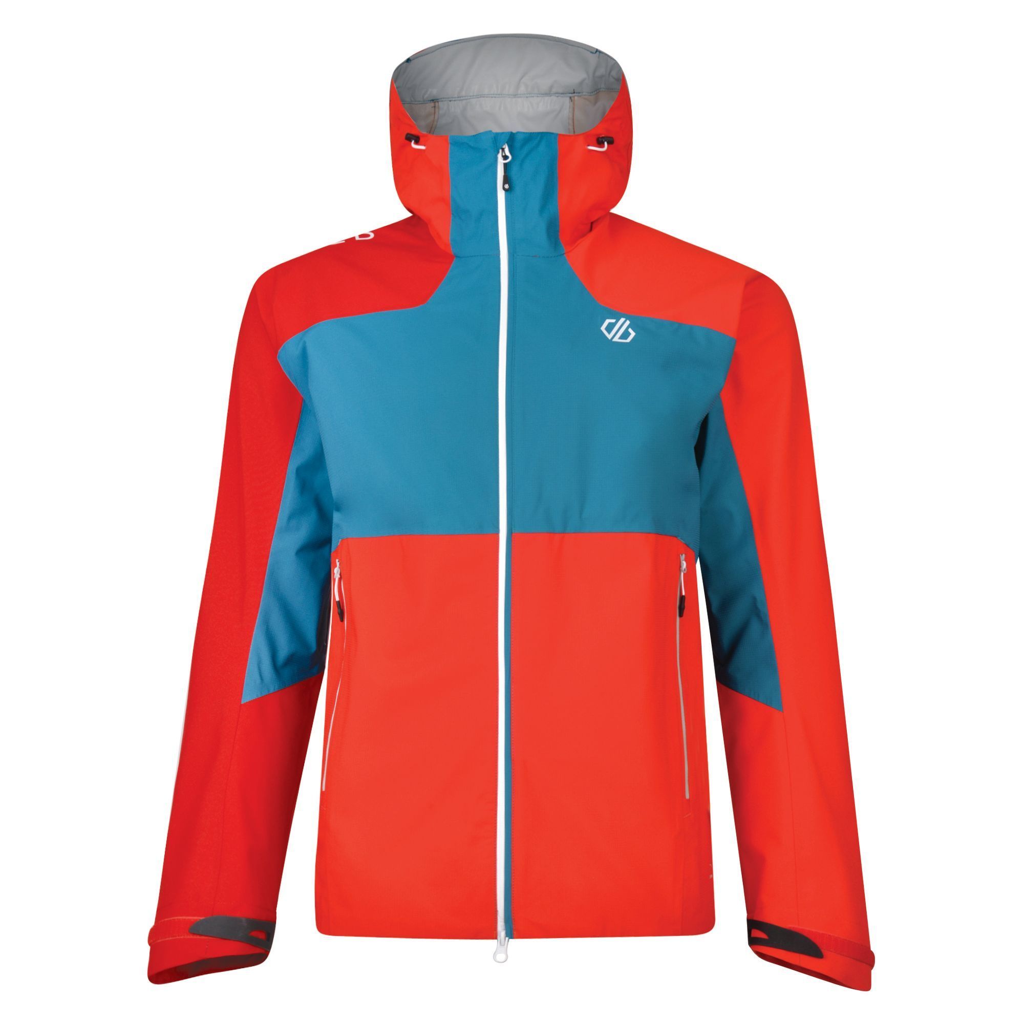 100% ared v02 20000 polyester ripstop. 2 layer stretch fabric. Breathability rating 10,000/m2/24hrs. Durable waterproof finish. Taped seams. Grown on technical wired peaked hood with high collar with adjusters. Underarm ventilation zips. Articulated sleeves for enhanced range of movement. Adjustable cuffs. 2 x longer length lower zipped pockets and 1 internal pocket. Adjustable shockcord hem system.