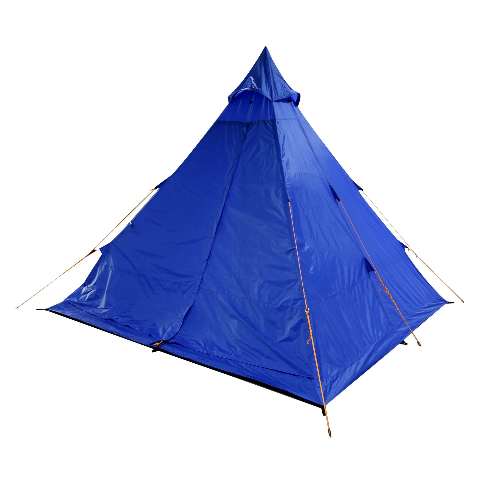 100% polyester. 4 man capacity. Waterproof hydrofort 70D flysheet with 2000mm hydrostatic head. Durable steel frame. Hardwearing, waterproof PE groundsheet with 10,000mm hydrostatic head. Practically positioned internal pockets. Bright guy lines for extra visibility. Fully fire retardant fabrics. 2.8 x 2.8 x 2.35m.