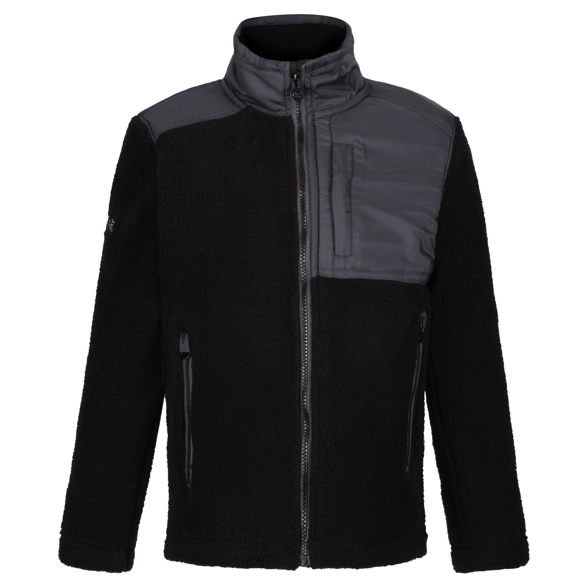 Material: 100% 350gsm polyester. Zip-through borg fleece. Provides a durable layer of warmth. With hardwearing overlays around the collar and shoulders for added durability. With the Regatta Outdoors badge on the sleeve. Features 1 zipped chest pocket and 2 zipped lower pockets. Size (height/chest): (2 Years) 92cm/53-55cm, (3-4 Years) 98-104cm/55-57cm, (5-6 Years) 110-116cm/59-61cm, (7-8 Years) 122-128cm/63-67cm, (9-10 Years) 135-140cm/69-73cm, (11-12 Years) 146-152cm/75-79cm, (13 Years) 153-158cm/82cm, (14 Years) 164-170cm/86cm, (15-16 Years) 170-176cm/89-92cm.