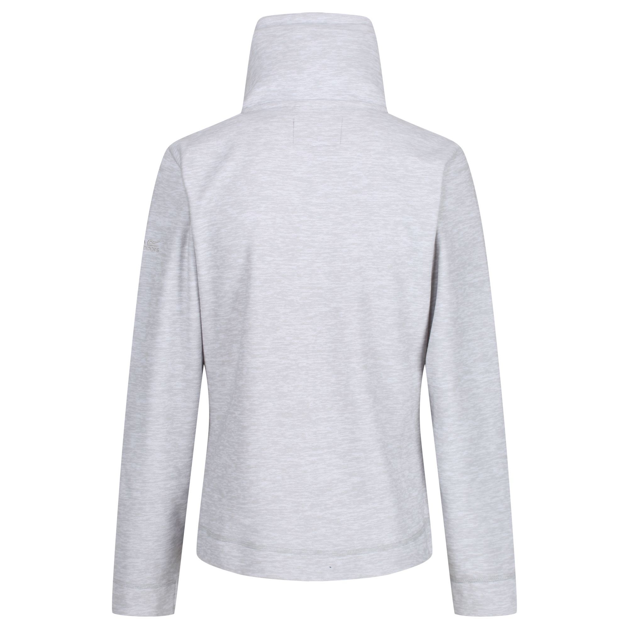 100% polyester marl fleece. Adjustable drawcord at collar. Herringbone trim detail. 2 lower pockets with herringbone tape detail. Curved side seams for a shapely fit. Full zip fastening.