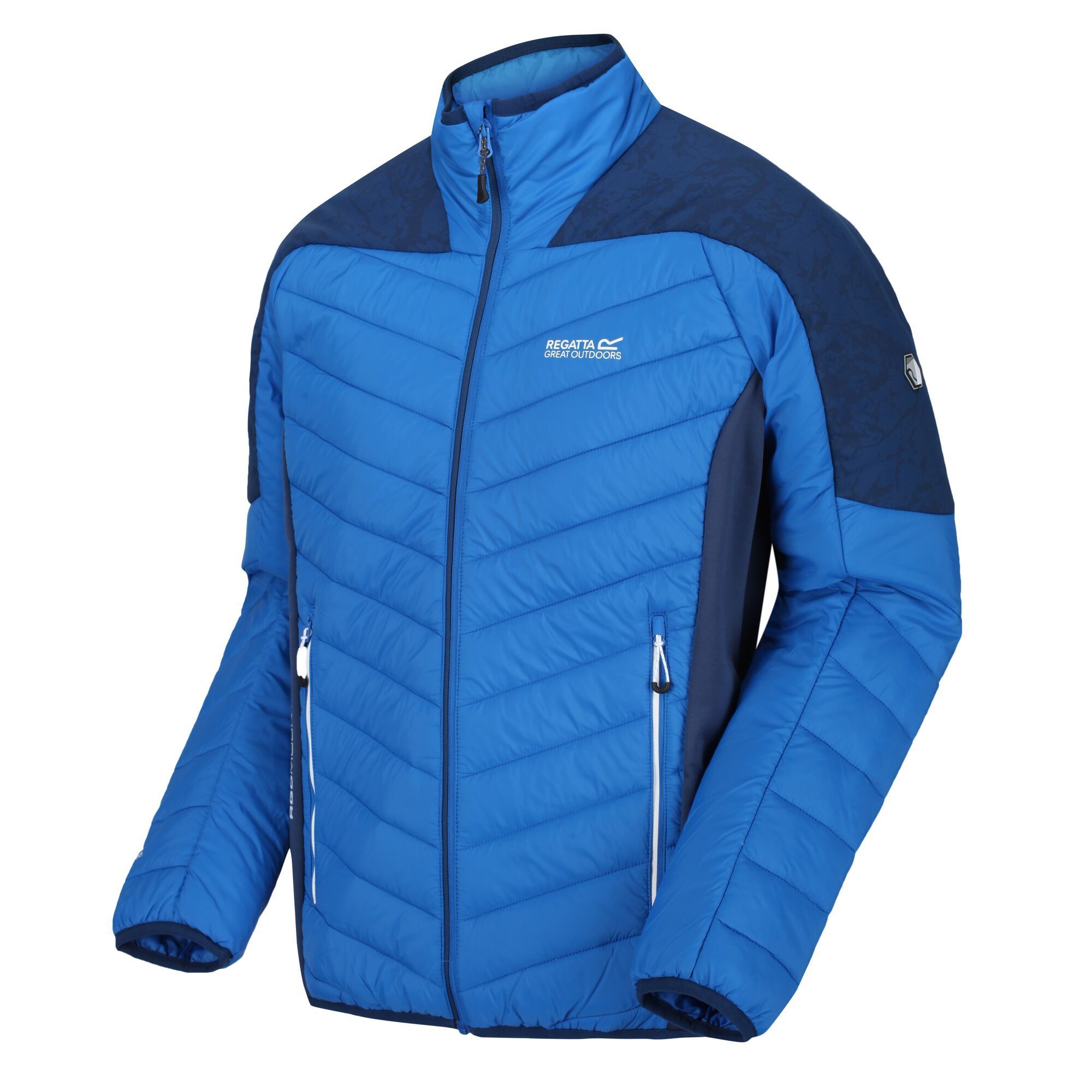 100% lightweight 20d polyamide fabric. Highly reflective printed panels in strategic zones for enhanced visibility. Durable water repellent finish. Lightweight Alpaca wool blend insulation to keep you warm even when wet. 2 zipped lower pockets. Stretch binding to collar and hem.