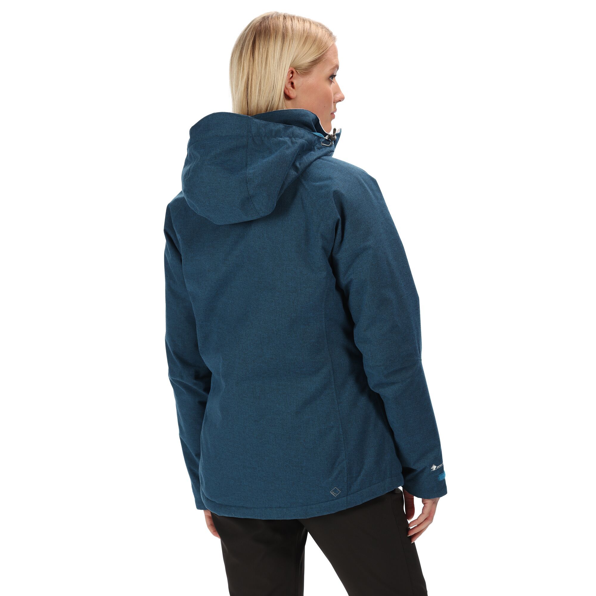 Made from Isotex 10,000 textured polyester fabric. Waterproof and breathable. Breathability rating 10,000g/m2/24hrs. Taped seam. Thermoguard insulation. Detachable technical hood with adjusters. 2 lower pockets with hi tech, water repellent zips and an inner zipped security pocket. Articulated sleeves for enhanced range of movement. Adjustable cuffs. Adjustable shockcord hem. Features a reinforcing stormflap and the Regatta Outdoors print on the chest. Size (chest): (6 UK) 30in, (8 UK) 32in, (10 UK) 34in, (12 UK) 36in, (14 UK) 38in, (16 UK) 40in, (18 UK) 43in, (20 UK) 45in, (22 UK) 48in, (24 UK) 50in, (28 UK) 54in, (30 UK) 56in, (32 UK) 58in, (34 UK) 60in, (36 UK) 62in.