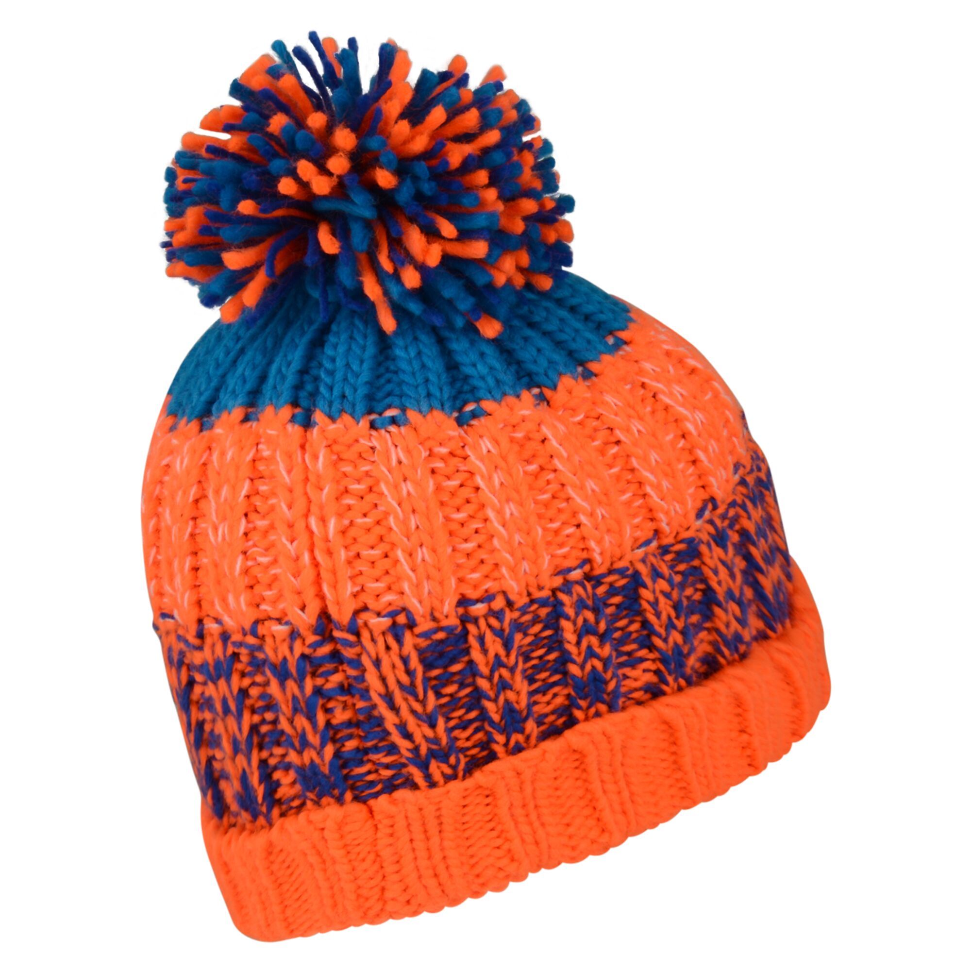 Material: acrylic: 100%. Soft knot construction. Fleece lining. Bobble detail. Knitted ribbed cuff