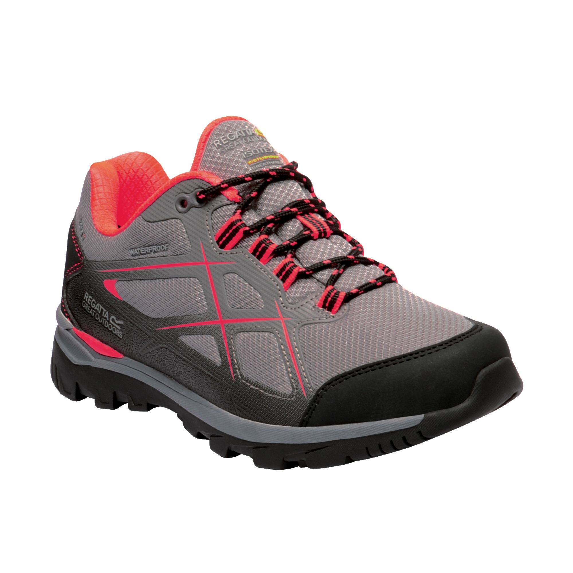 Isotex waterproof footwear - seam sealed with internal membrane bootee liner. One piece upper for reduced risk of blisters. TPU overlays for durability and protection. Hydropel water resistant technology. Lava XL continuous odour control technology. Moulded EVA comfort footbed. Stabilising shank technology. Lightweight rubber outsole featuring internal EVA shock pads for underfoot comfort.