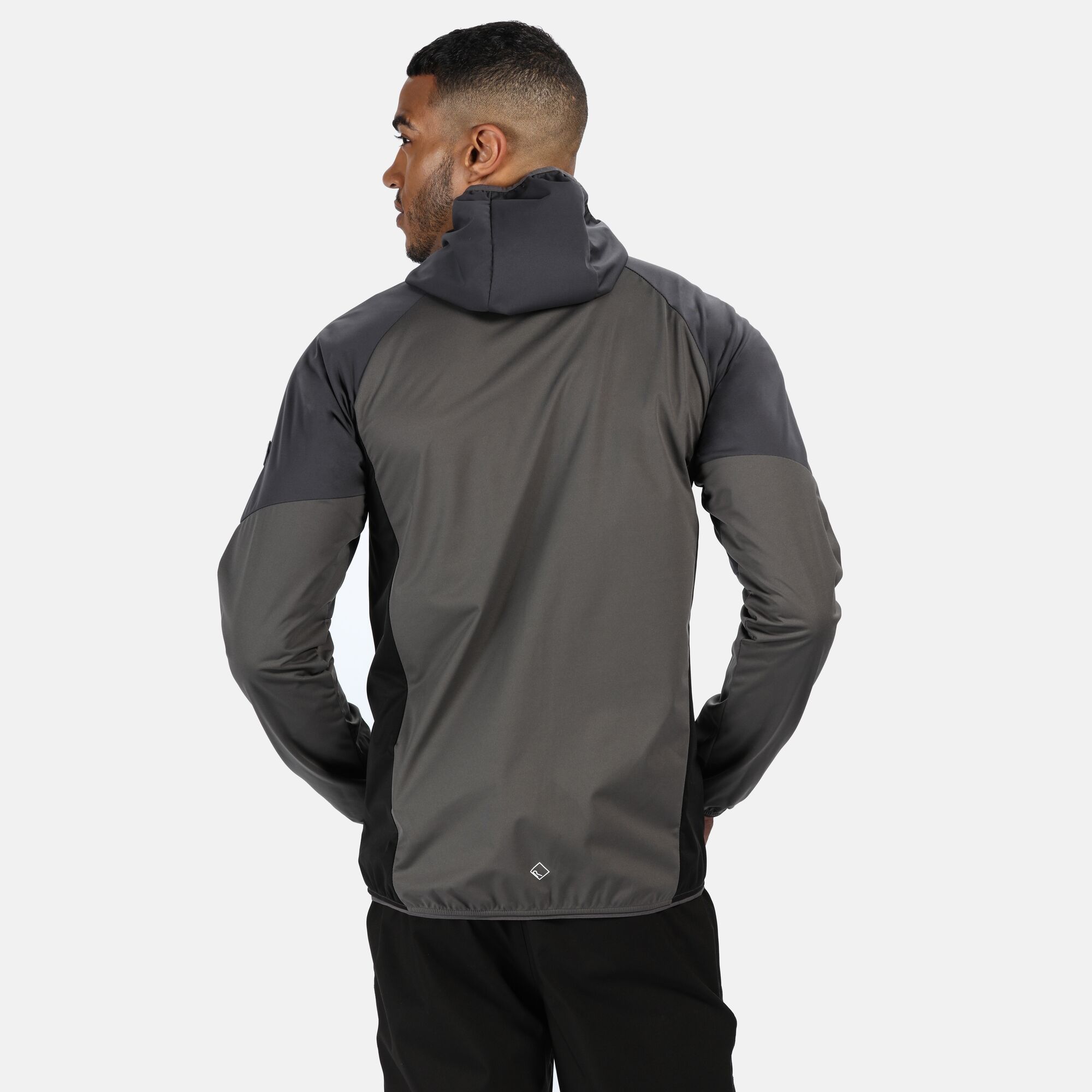 Material: 100% polyester. Lightweight Softshell XPT stretch fabric. Breathability rating 10,000g/m2/24hrs. Waterproof and windproof membrane fabric. Durable water repellent finish. Grown on hood with rear adjuster. Inner zip guard. Articulated sleeves for enhanced range of movement. 2 zipped lower pockets and 1 zipped chest pocket. Mesh lined pockets for breathability. Stretch binding to hood opening, cuffs and hem.