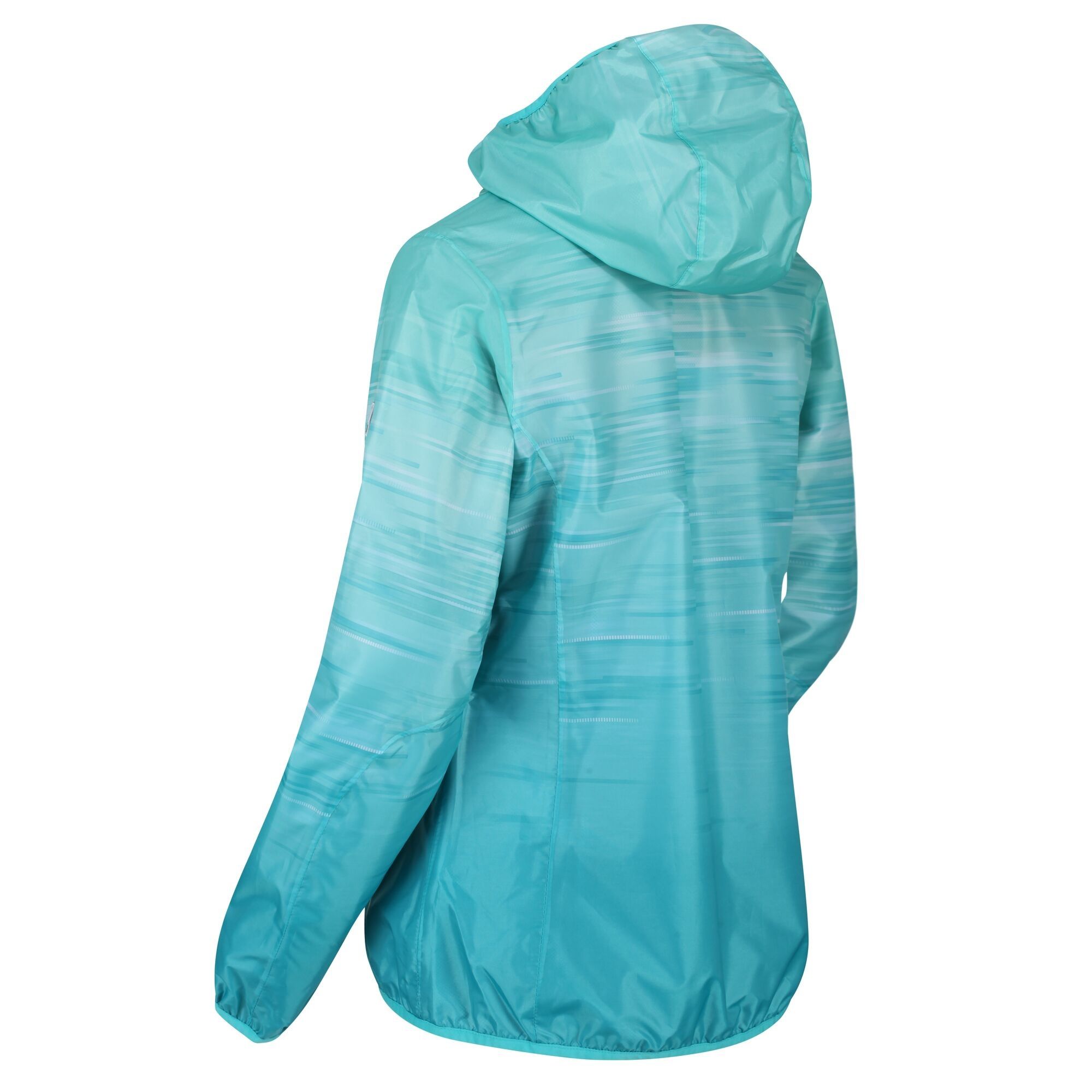 Material: 100% polyester fabric. Breathability rating 5,000g/m2/24hrs. Durable water repellent finish. Taped seams. Mesh lined. Grown on hood. 2 zipped lower pockets. Stretch binding to collar, cuffs and hem.