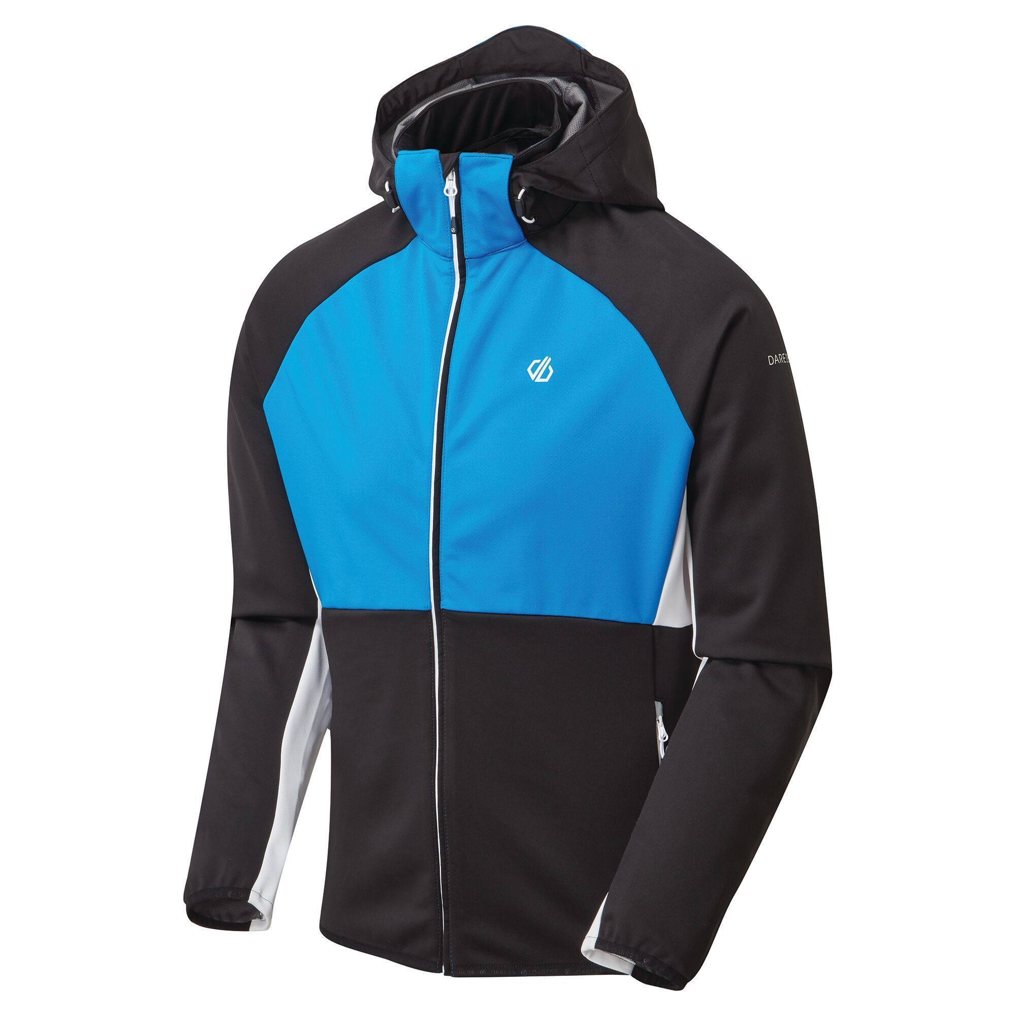 Material: polyester 95% / elastane 5%. AEP Kinematics. SeamSmart Technology. Strategically placed zones of Ilus D-lab stretch softshell to hood, chest, arms and lower back panels. Water repellent finish. Detachable performance fit technical hood with adjusters. Stretch binding to cuffs and hem. 2 x zipped lower pockets.