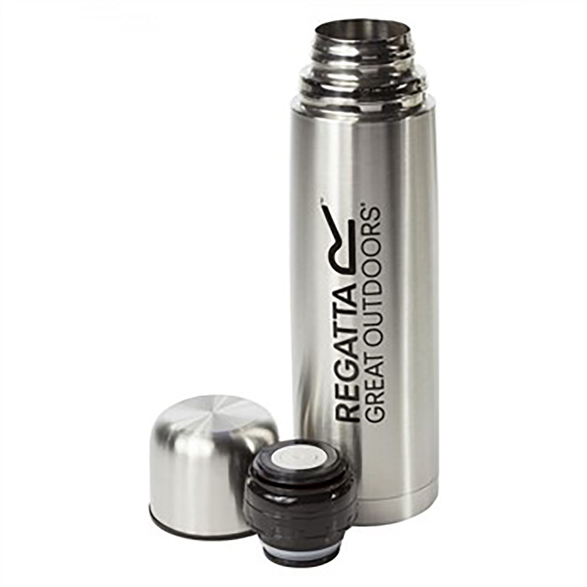The Regatta 0.5 litre Vacuum Flask keeps hot drinks hot and cold drinks cold (it does this by creating an airless vacuum space between the two walls). Perfect for a mid-walk cup of tea. 100% Stainless Steel.