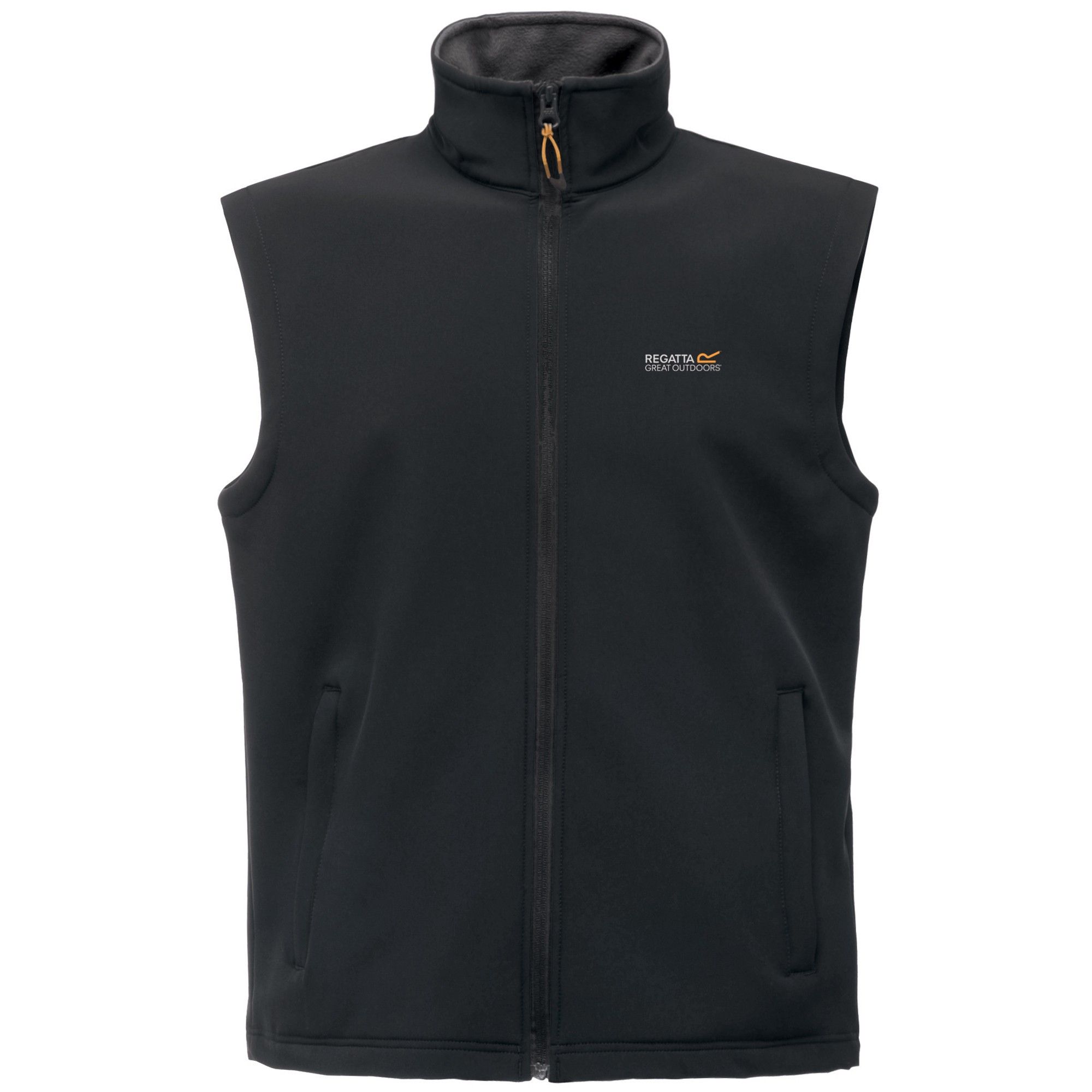 The mens Bradwell Softshell Bodywarmer is a light and dependable layer across the seasons. The warm backed fabric keeps wind and showers at bay while giving you the freedom to move. Designed with a relaxed, everyday fit and two handy zipped pockets (for keys, phones or dogs treats), it works well as a standalone jacket or as a warming mid-layer during cold spells. 96% Polyester, 4% Elastane. Regatta Mens sizing (chest approx): XS (35-36in/89-91.5cm), S (37-38in/94-96.5cm), M (39-40in/99-101.5cm), L (41-42in/104-106.5cm), XL (43-44in/109-112cm), XXL (46-48in/117-122cm), XXXL (49-51in/124.5-129.5cm), XXXXL (52-54in/132-137cm), XXXXXL (55-57in/140-145cm).