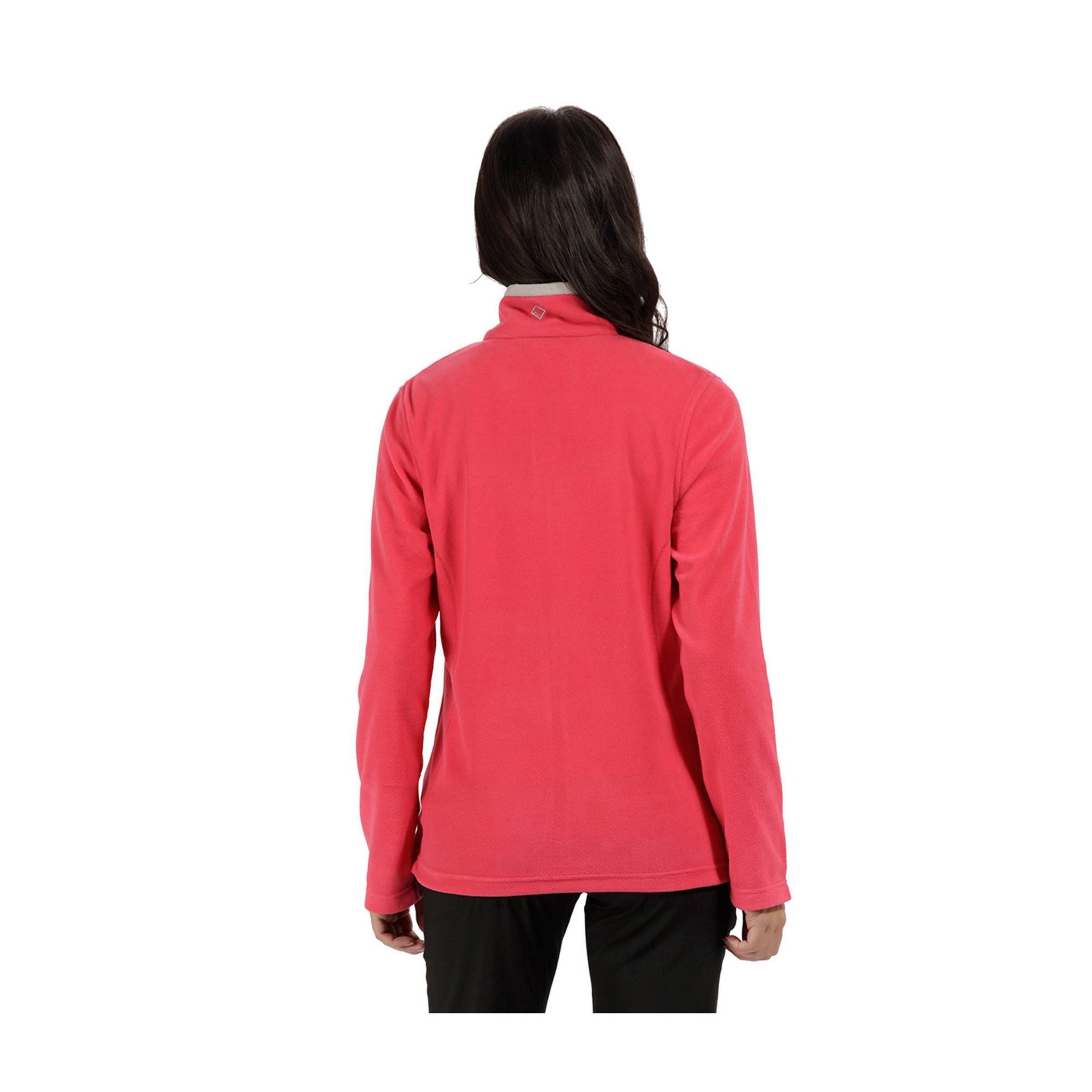 The womens Clemance II is our incredibly soft and warm mid-weight Symmetry fleece jacket cut with flattering curved seams and a colour pop detail around the neck. Contrasting inner collar with brightly coloured stripe. It has a shock cord hem to seal in the warmth. It works equally well as a stand-alone on milder days or layered under mountain jackets in winter months. 100% Polyester. Regatta Womens sizing (bust approx): 6 (30in/76cm), 8 (32in/81cm), 10 (34in/86cm), 12 (36in/92cm), 14 (38in/97cm), 16 (40in/102cm), 18 (43in/109cm), 20 (45in/114cm), 22 (48in/122cm), 24 (50in/127cm), 26 (52in/132cm), 28 (54in/137cm), 30 (56in/142cm), 32 (58in/147cm), 34 (60in/152cm), 36 (62in/158cm).