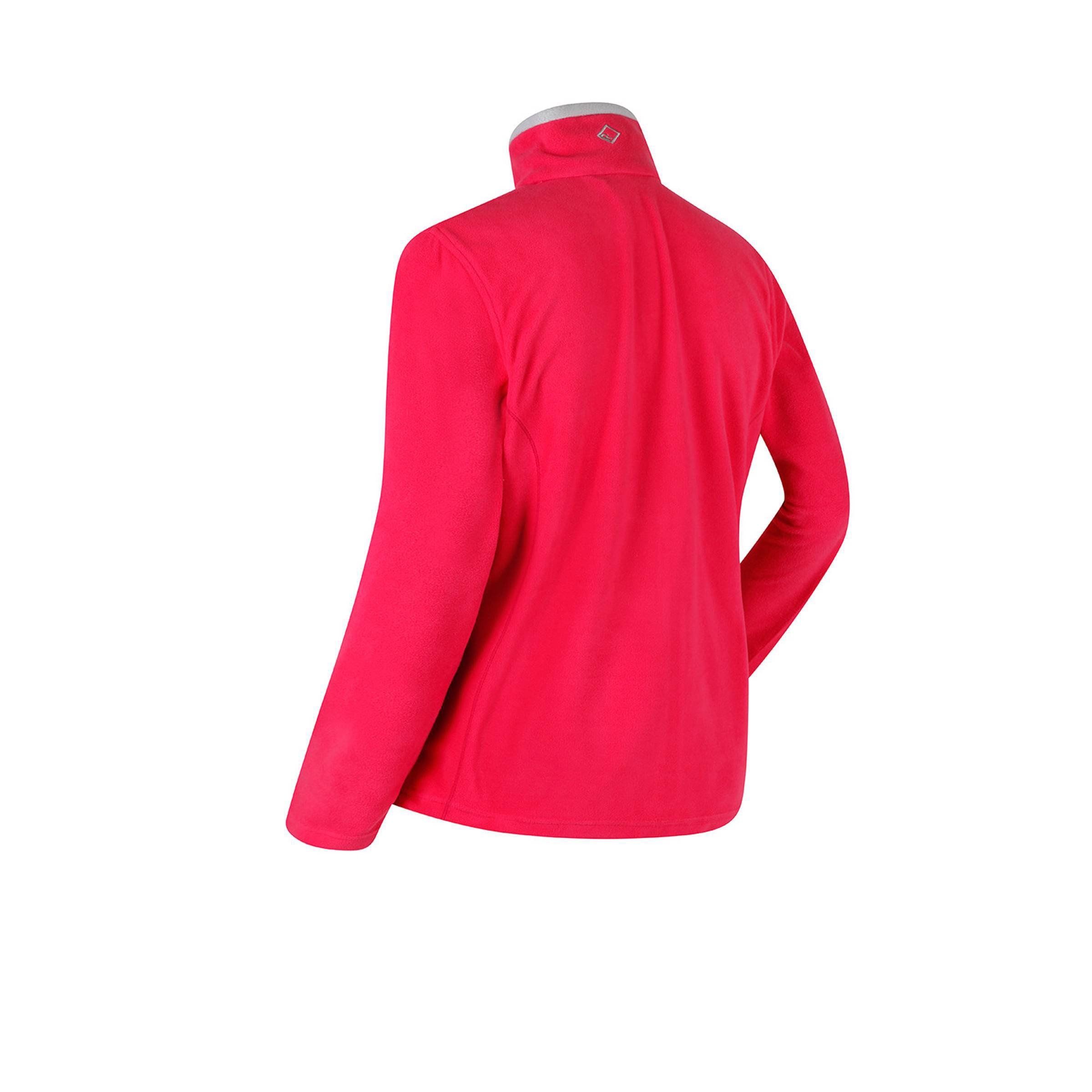 The womens Clemance II is our incredibly soft and warm mid-weight Symmetry fleece jacket cut with flattering curved seams and a colour pop detail around the neck. Contrasting inner collar with brightly coloured stripe. It has a shock cord hem to seal in the warmth. It works equally well as a stand-alone on milder days or layered under mountain jackets in winter months. 100% Polyester. Regatta Womens sizing (bust approx): 6 (30in/76cm), 8 (32in/81cm), 10 (34in/86cm), 12 (36in/92cm), 14 (38in/97cm), 16 (40in/102cm), 18 (43in/109cm), 20 (45in/114cm), 22 (48in/122cm), 24 (50in/127cm), 26 (52in/132cm), 28 (54in/137cm), 30 (56in/142cm), 32 (58in/147cm), 34 (60in/152cm), 36 (62in/158cm).