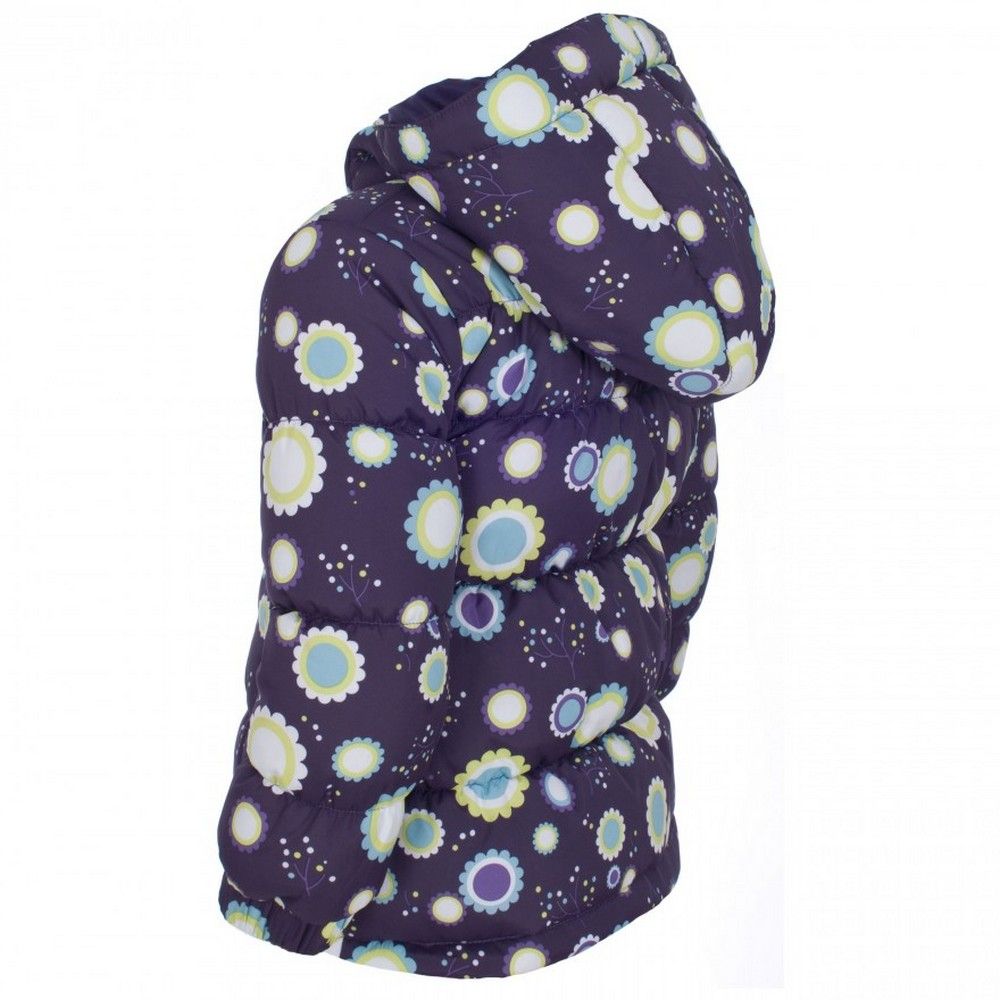 Padded. Adjustable stud off hood. 2 pockets. Full elasticated cuff. All over print. Windproof. Water resistant 600mm. Shell: 100% Polyester PU Coating. Lining: 100% Polyester. Padding: 100% Polyester.